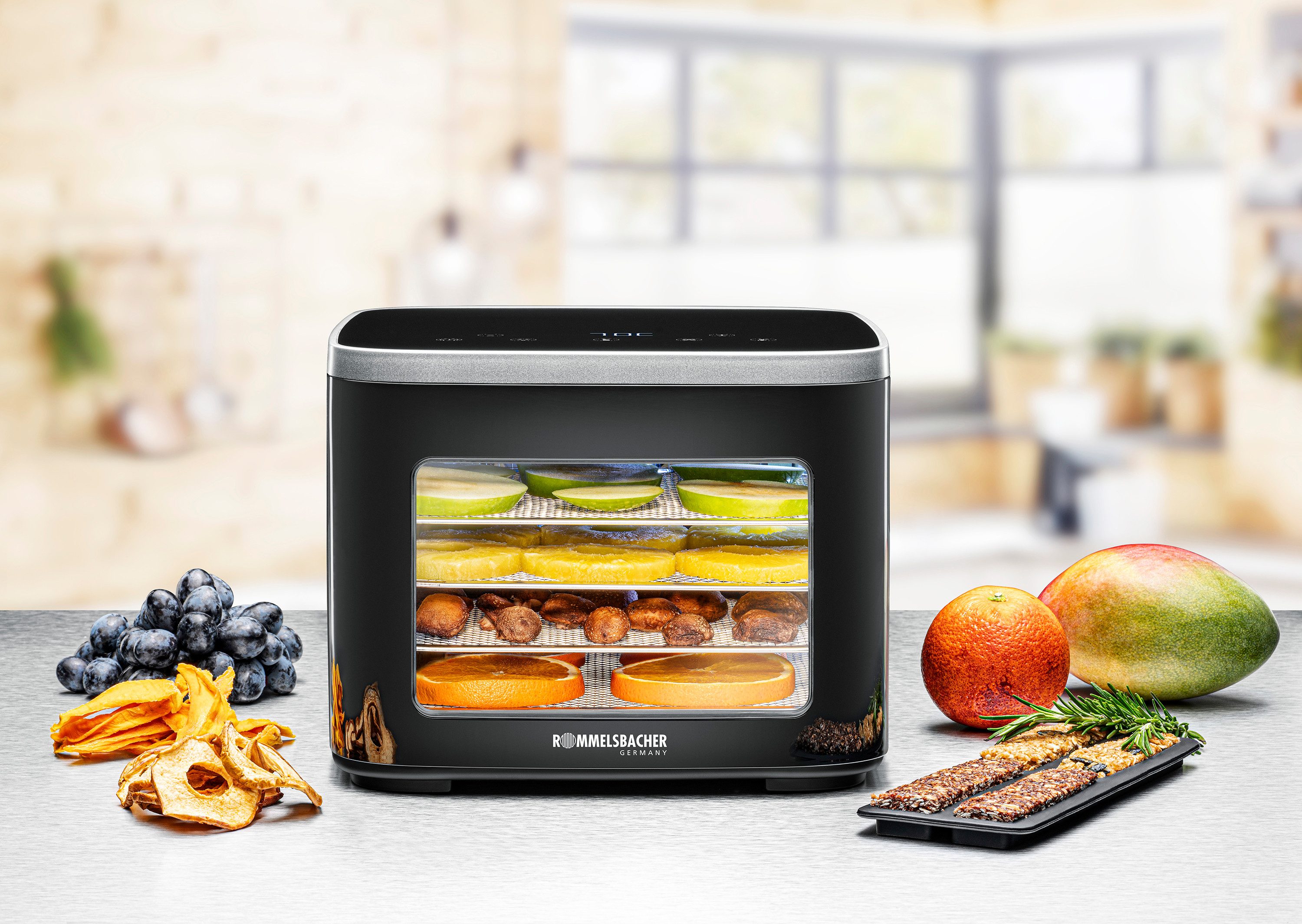 Rommelsbacher Dörrautomat DA 450 450 W, 5 Etagen, präzise Temperaturregelung von 35-80°C, unbeheizter Betrieb möglich