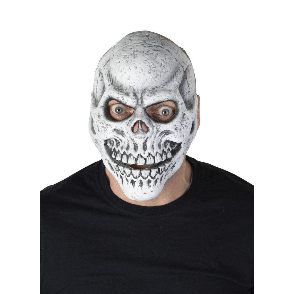 MICA Kostüm Maske - Skelett - für Erwachsene - grau