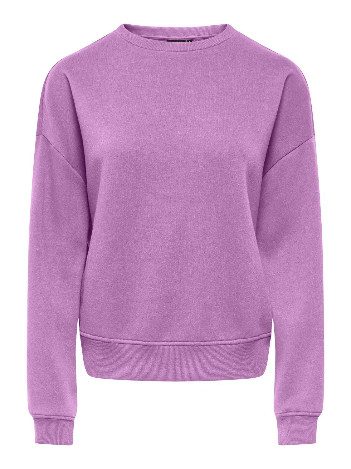 ONLY Sweatshirt ONLSWEAT L/S CREW OVERSIZE SWT Baumwollmischung, loose fit, Rundhals