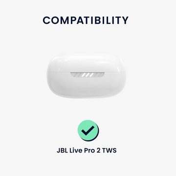kwmobile Kopfhörer-Schutzhülle Hülle für JBL Live Pro 2 TWS Kopfhörer, Silikon Schutzhülle Etui Case Cover Schoner in Weiß