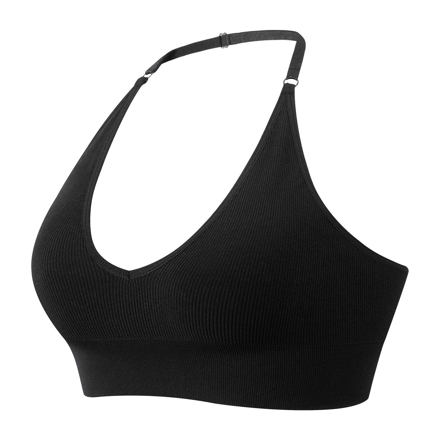 Refttenw Bralette Sexy Neckholder-BH,V-Ausschnitt,atmungsaktiv,mit Brustpolstern einstellbar