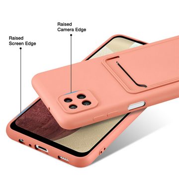 CoolGadget Handyhülle Rosa als 2in1 Schutz Cover Set für das Samsung Galaxy A22 5G 6,4 Zoll, 2x Glas Display Schutz Folie + 1x TPU Case Hülle für Galaxy A22 5G