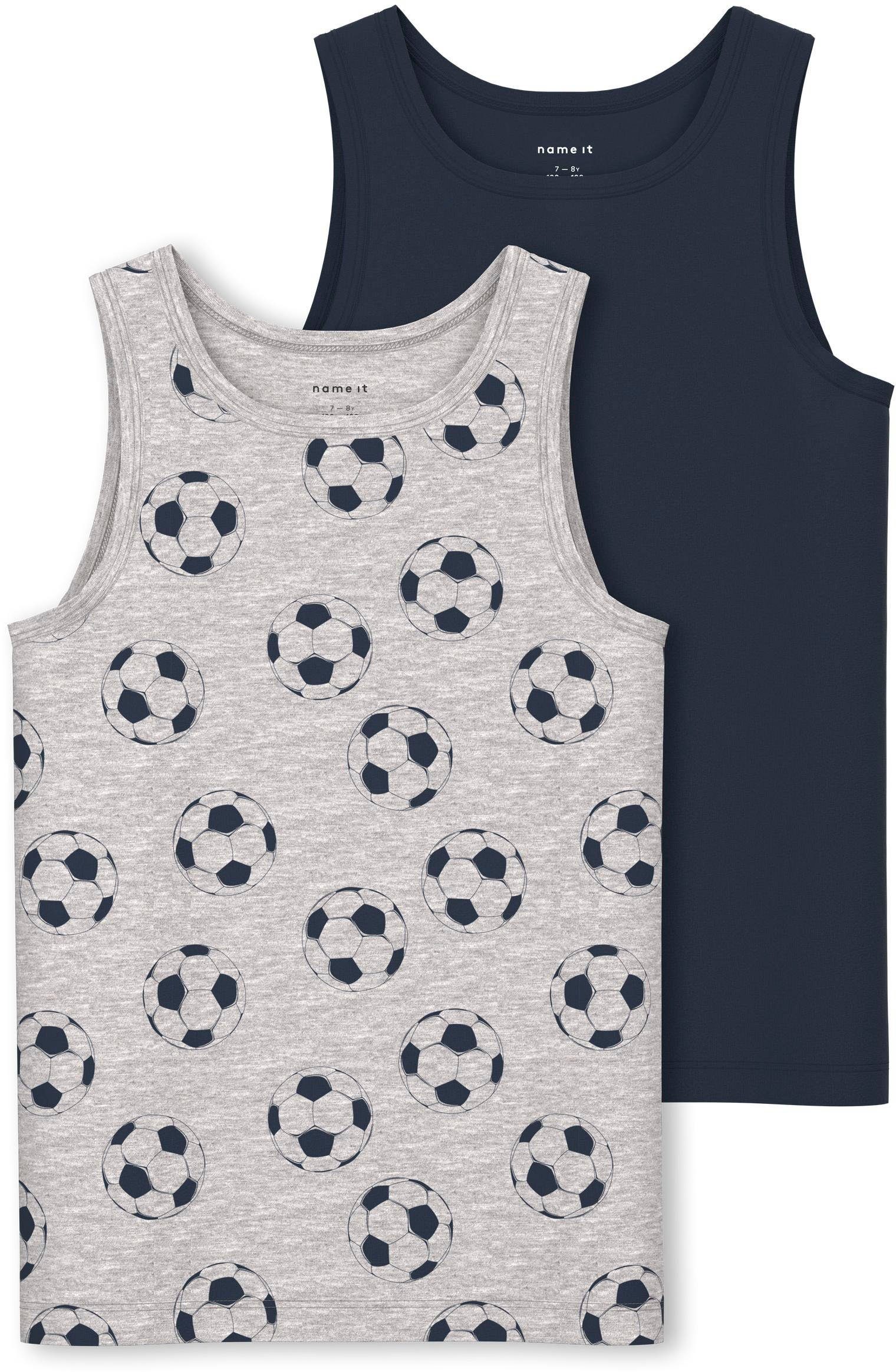 NKMTANK 2P MELANGE FOOTBALL (Packung, It TOP Unterhemd 2-St) Name