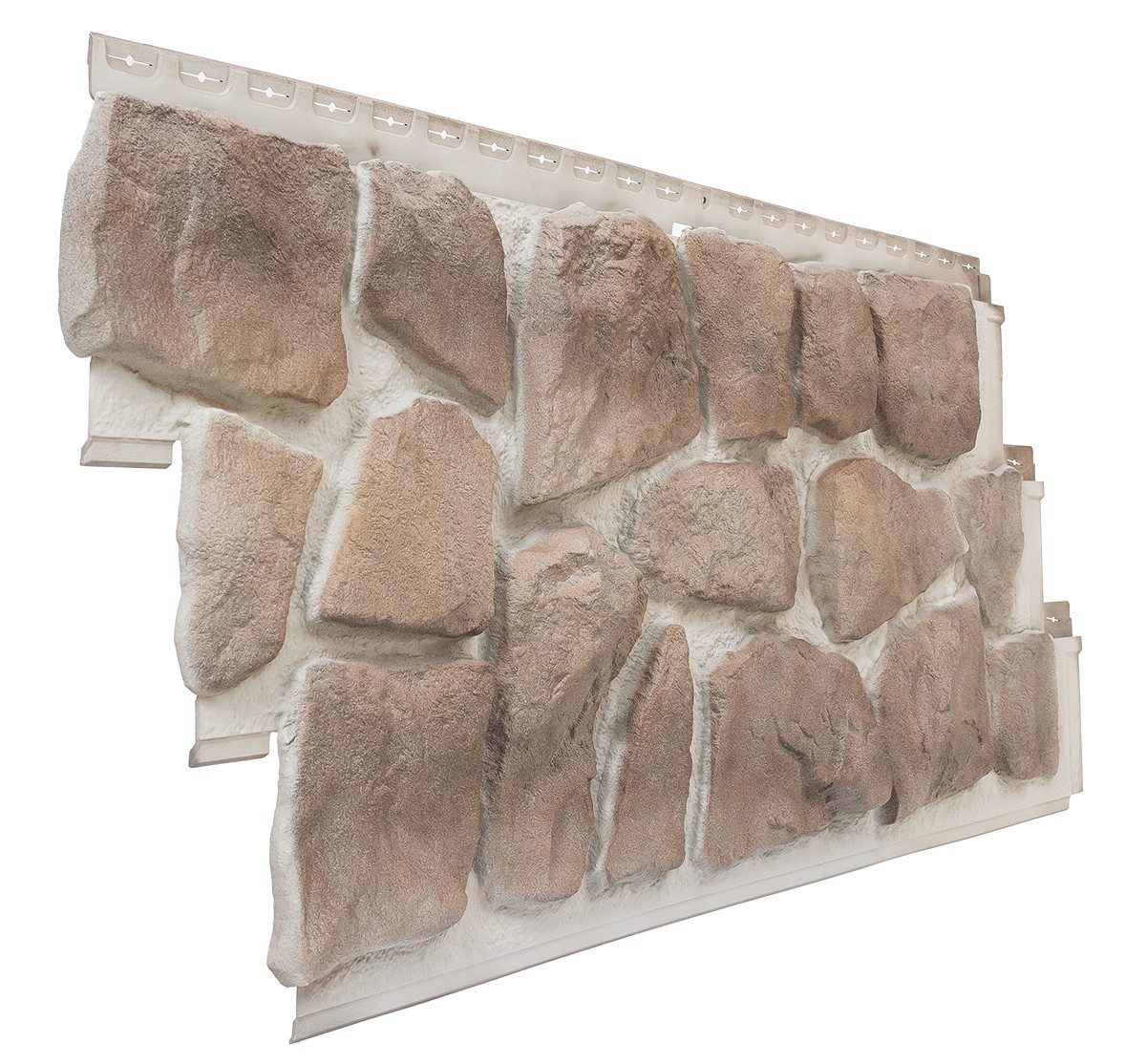 NOVIK Verkleidungspaneel NovikStone FS Platte 127x48cm 10 St. 4,65qm Feldstein erdig, BxL: 48,58x127,00 cm, 0,46 qm, (Karton mit 10 Platten, 4,61 qm) Wandverkleidung mit 3-D-Effekt, problemlose Montage, Felssteinoptik