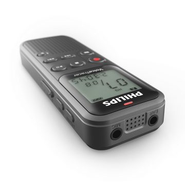 Philips VoiceTracer Diktiergerät DVT1120 Digitales Aufnahmegerät (Variable Wiedergabegeschwindigkeiten, One-Touch-Aufnahme)