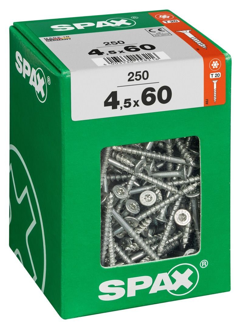x 4.5 Spax 20 250 TX mm 60 SPAX Universalschrauben - Holzbauschraube