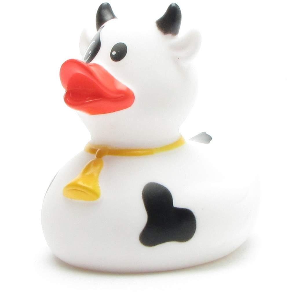Duckshop Badespielzeug Quietscheente schwarz-weiße - Kuh Badeente