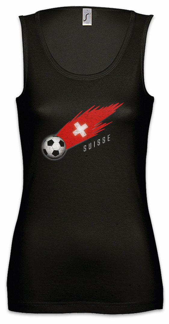 Tanktop Switzerland Football Comet I Ärmelloses Damen T-Shirt Schweiz