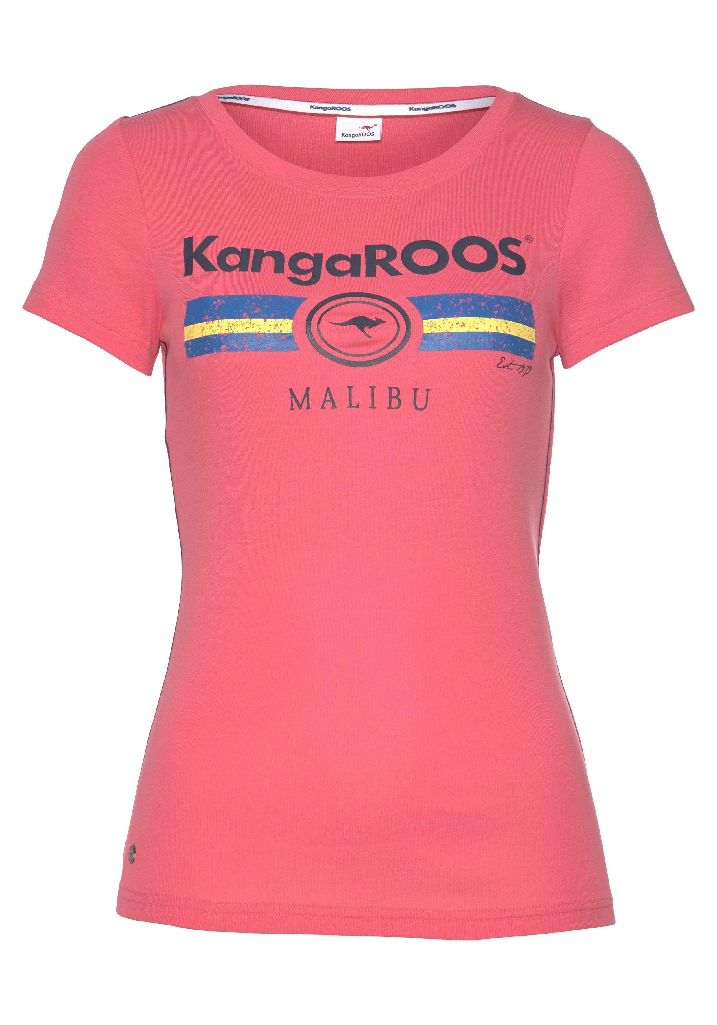 KangaROOS T-Shirt Kurzarm, unifarben und bedruckt, Rundhalsausschnitt. Reduzierter Preis € 17,49. Unverbindliche Preisempfehlung € 24,99