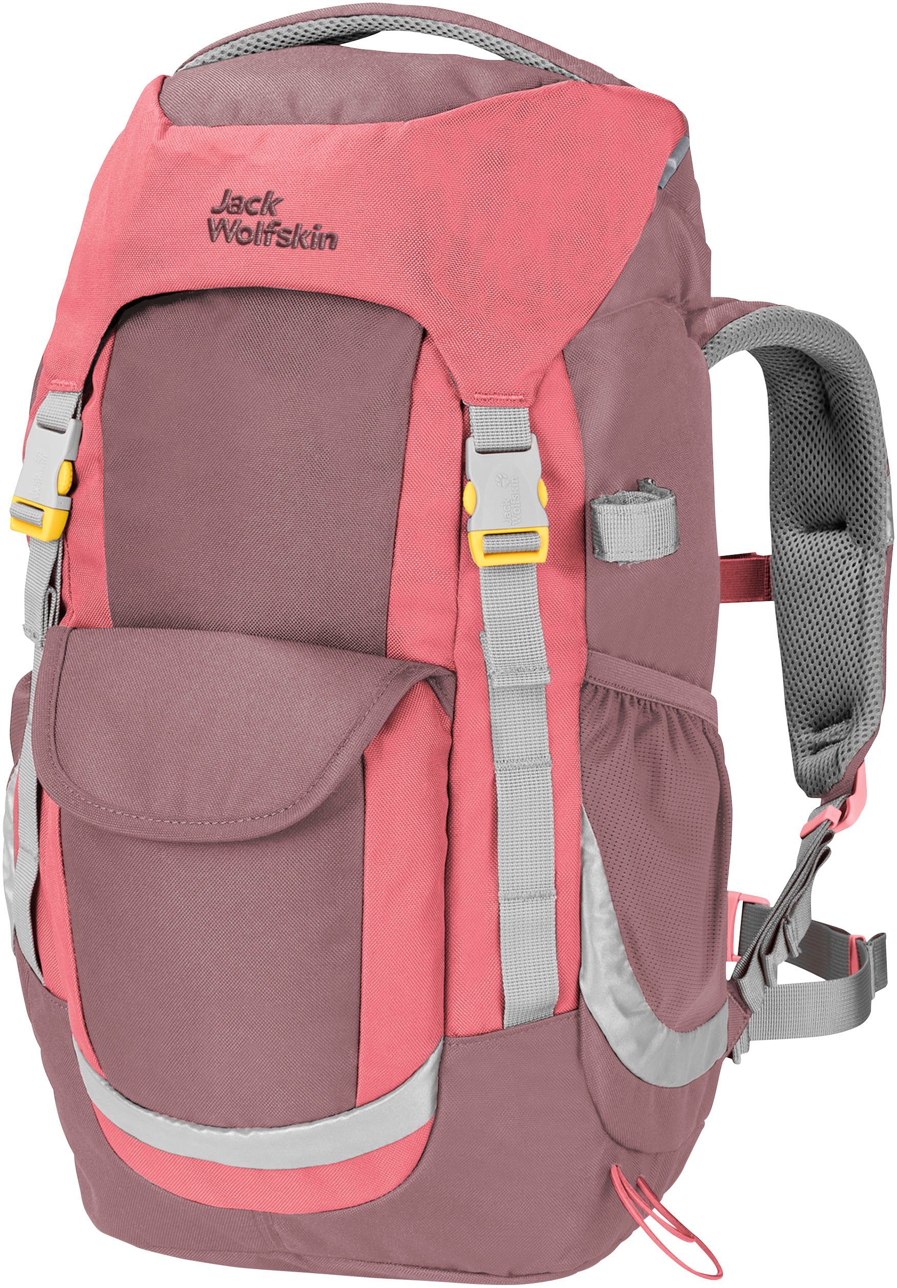 herausnehmbarer sechs ash ab Jahren Rucksack Kinder 20, Wolfskin Jack für KIDS mit Sitzmatte mauve EXPLORER