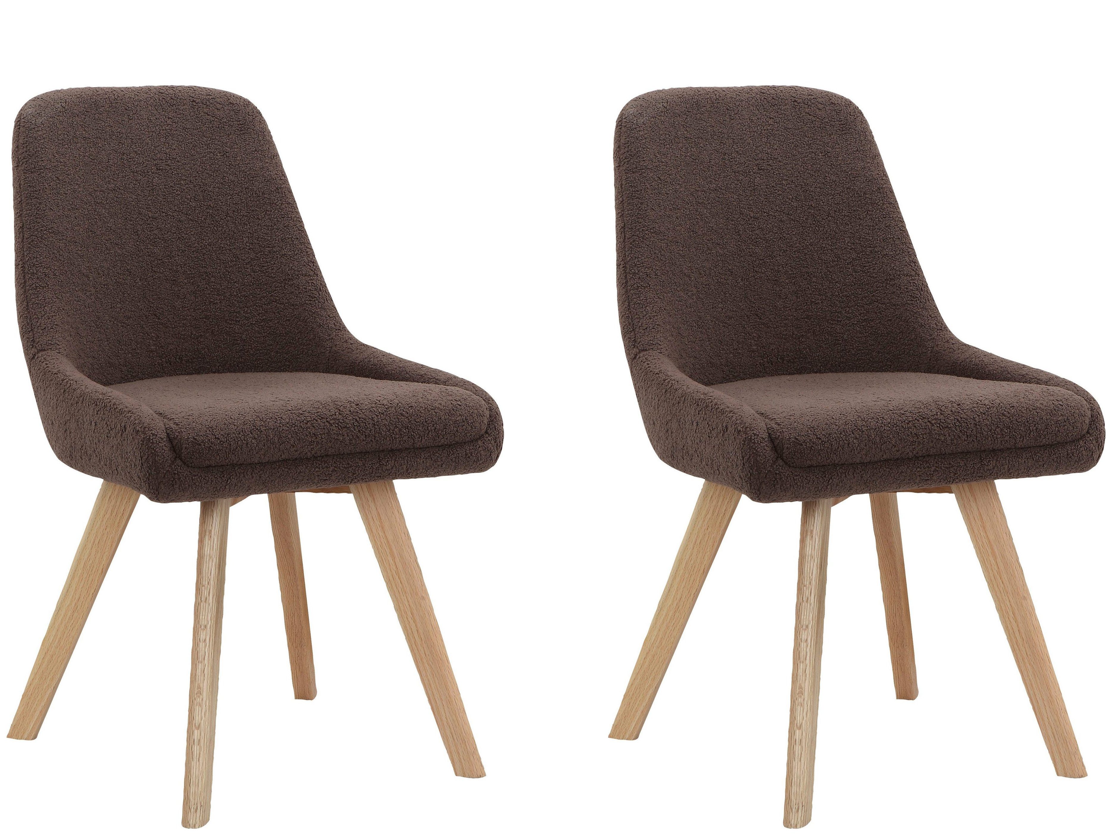 loft24 Esszimmerstuhl Rubin (2 St), Polsterstuhl mit Gestell aus massiver E günstig online kaufen