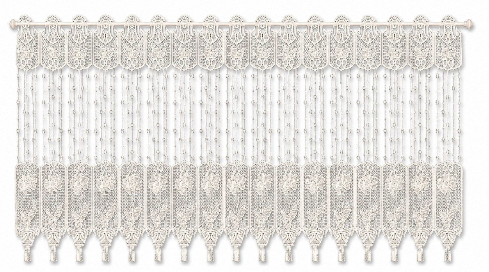 Clever-Kauf-24 Scheibengardine, Stangendurchzug, transparent