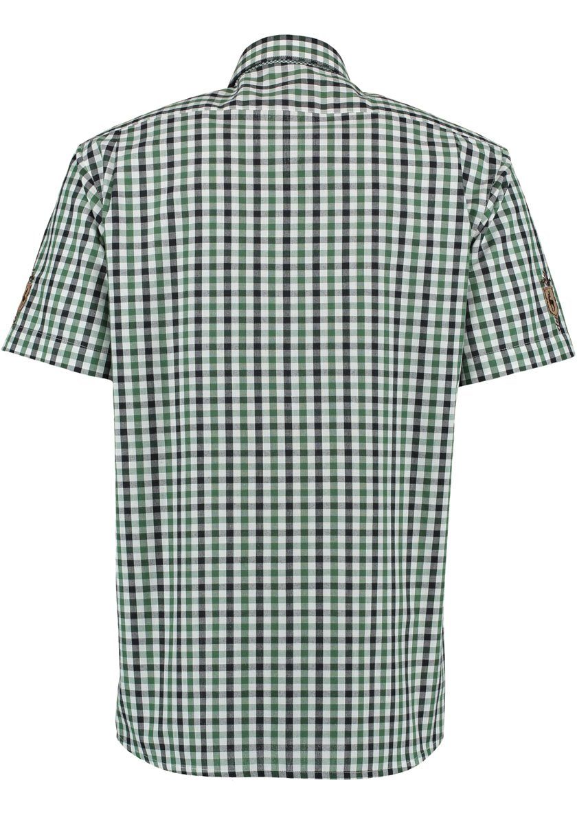 mit Trachtenhemd Kurzarmhemd Liegekragen Herren trachtengrün OS-Trachten Epomo