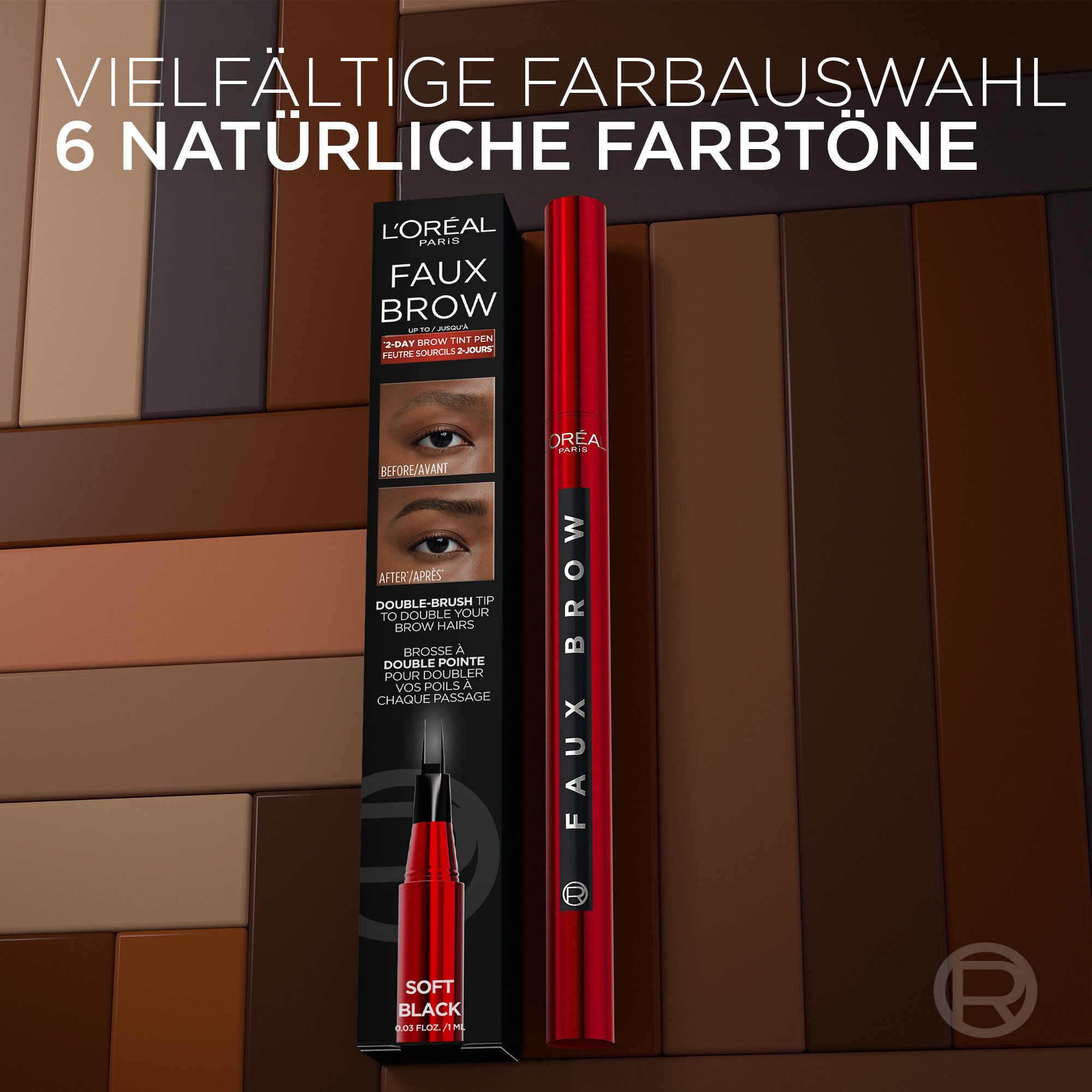 L'ORÉAL PARIS Augenbrauen-Stift INFAILLIBLE BROWS FAUX BROW AUGENBRAUENSTIFT, für doppeltes Augenbrauenvolumen