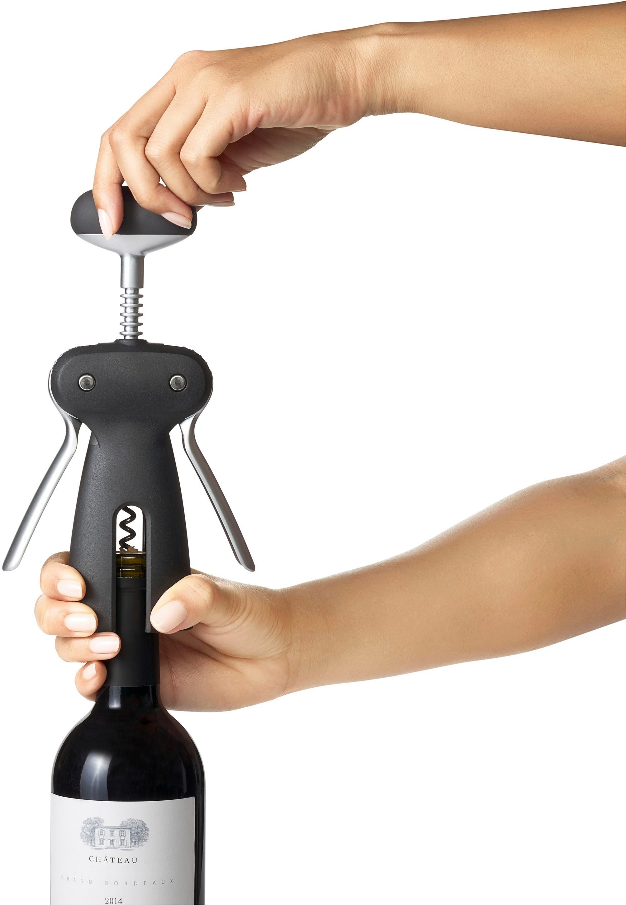 OXO Good Grips Korkenzieher Flügelkorkenzieher, mit Abnehmbarem Kapselschneider, (2 tlg)