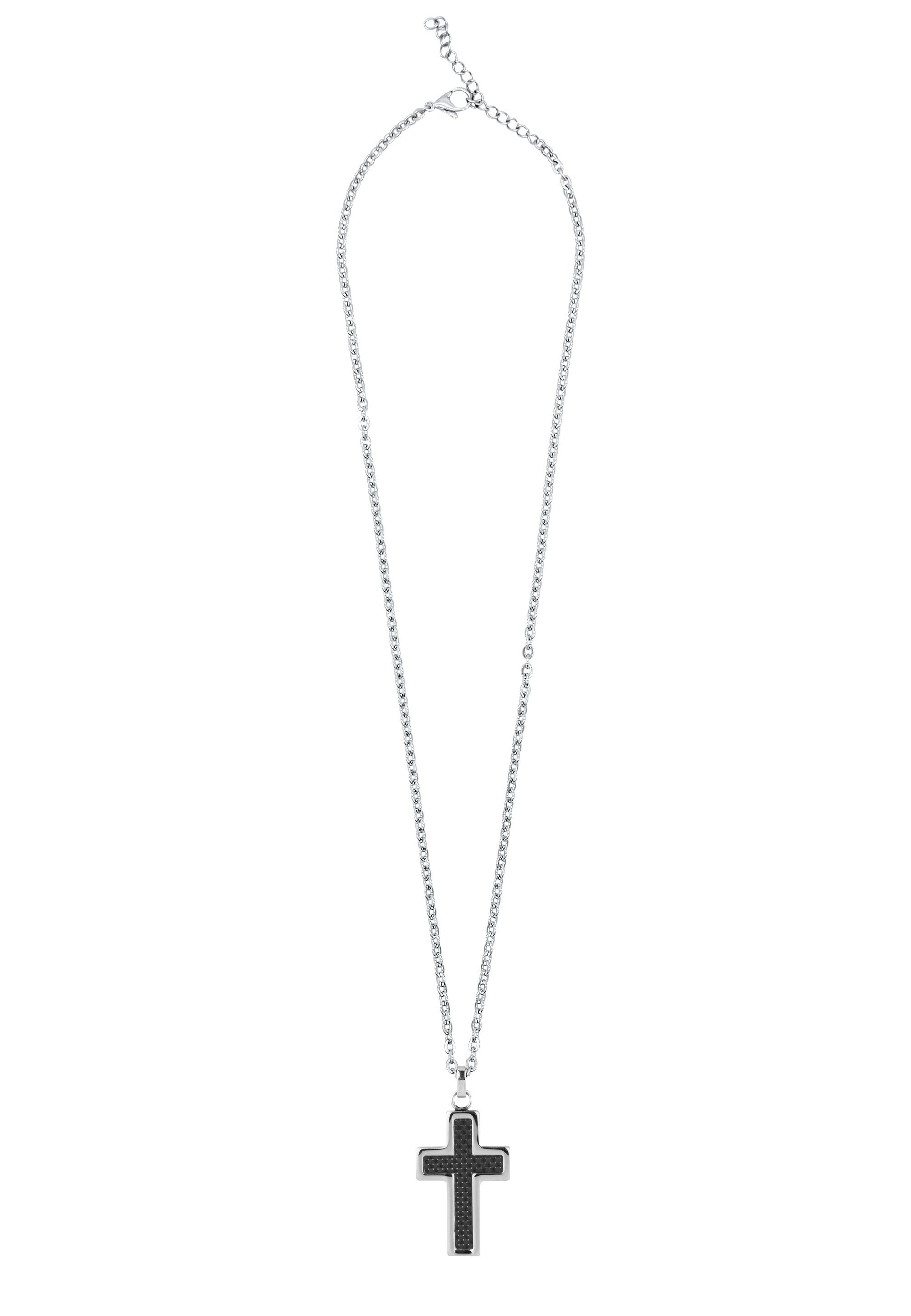 STEELWEAR Kette mit Anhänger New York, mit tollem Kreuz-Anhänger