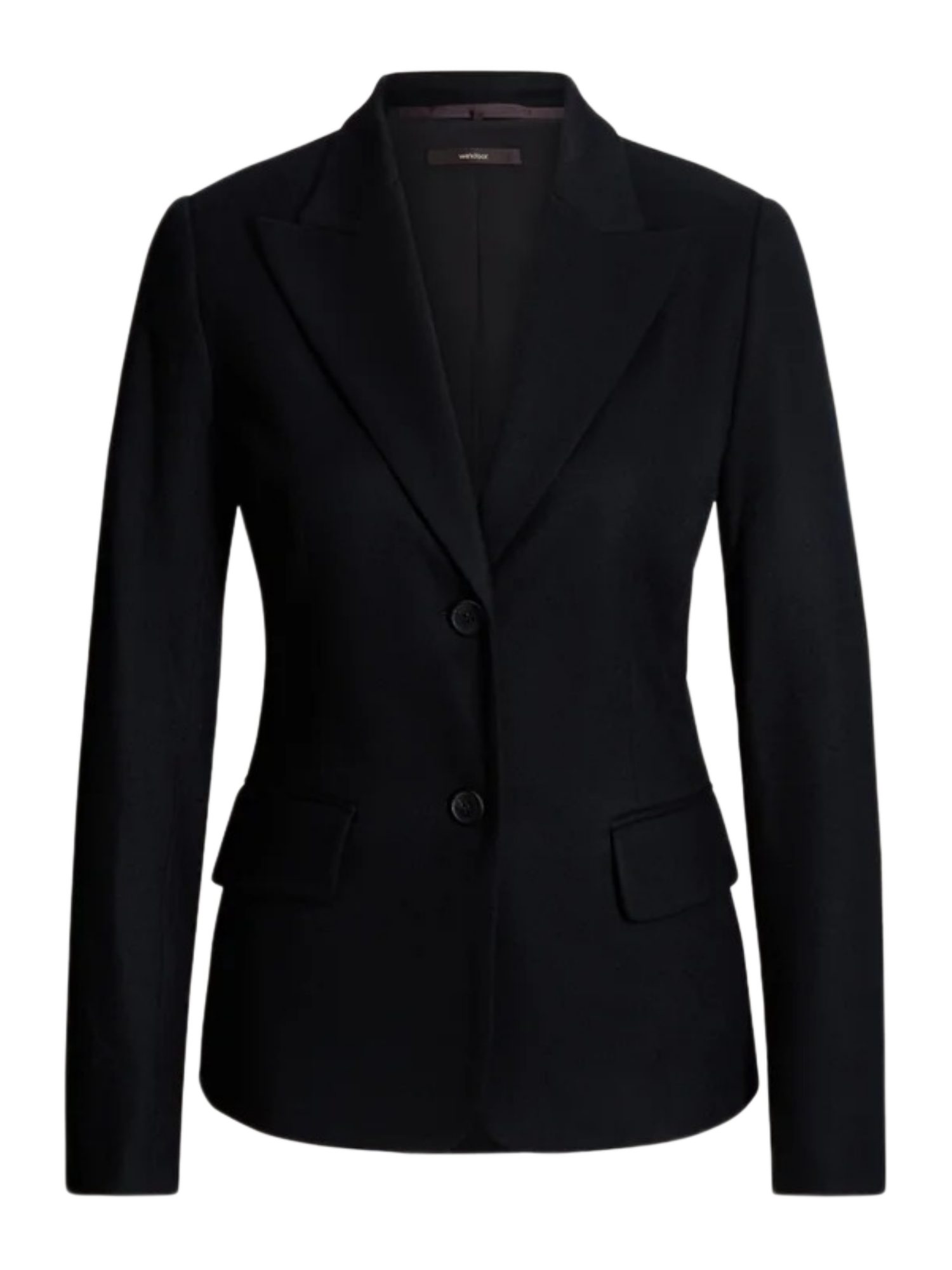 Windsor Jackenblazer schwarz,Elegant,Wolle,Unifarben,Reverskragen,Langarm,Slim Fit