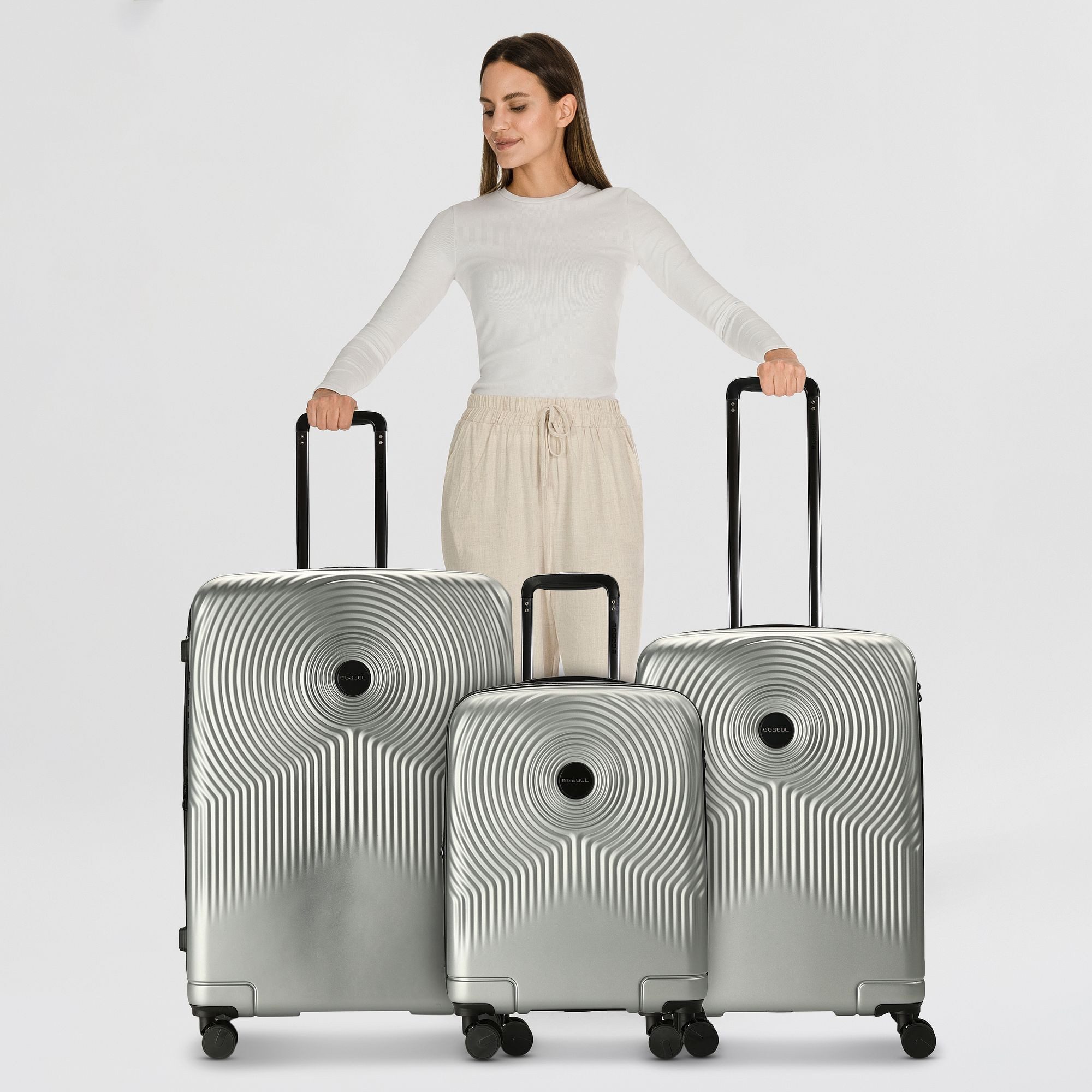 Gabol Trolleyset Radar, 4 Rollen, (3-teilig, 3 tlg), Polycarbonat
