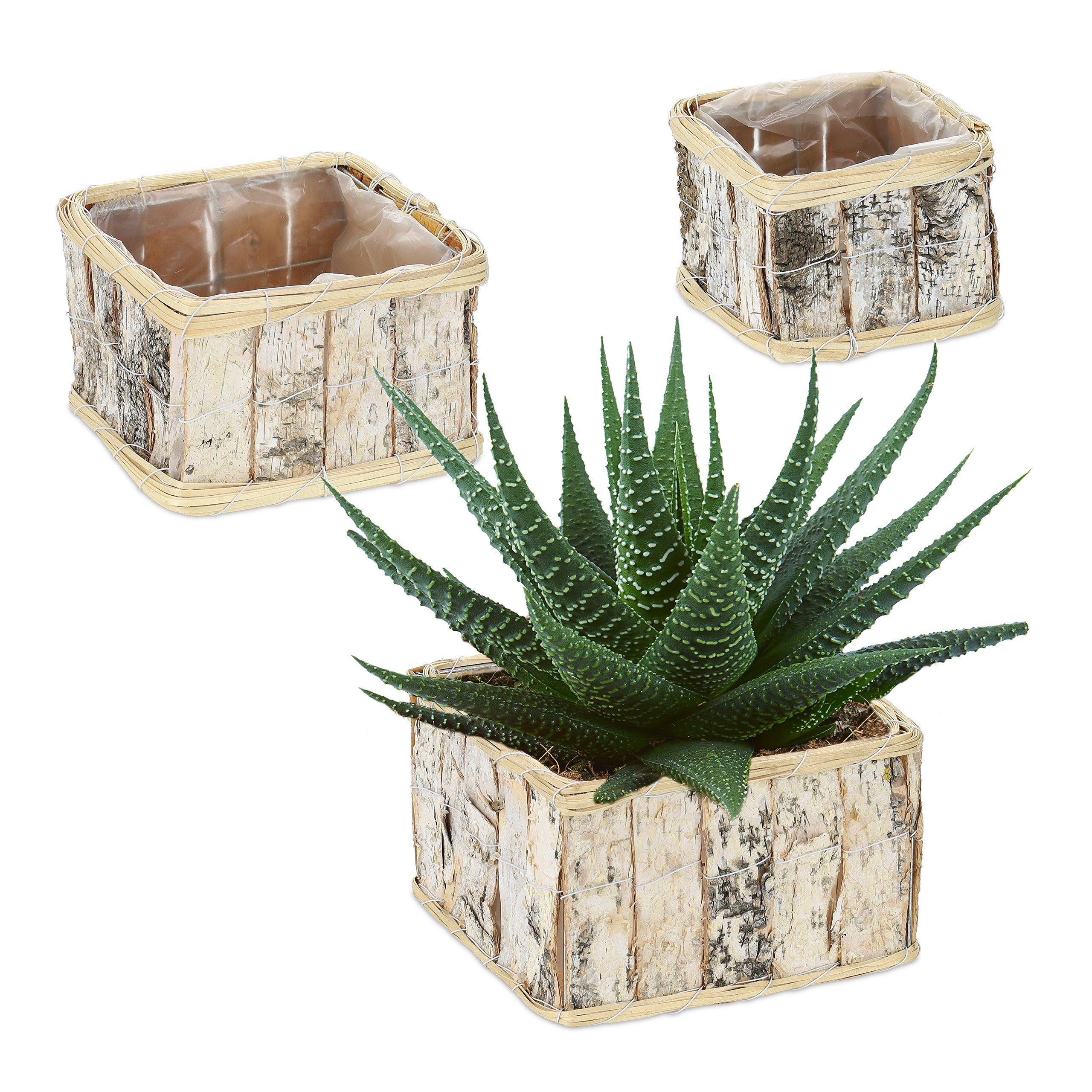 Blumentopf Rechteckiger Blumentopf im 3er Set