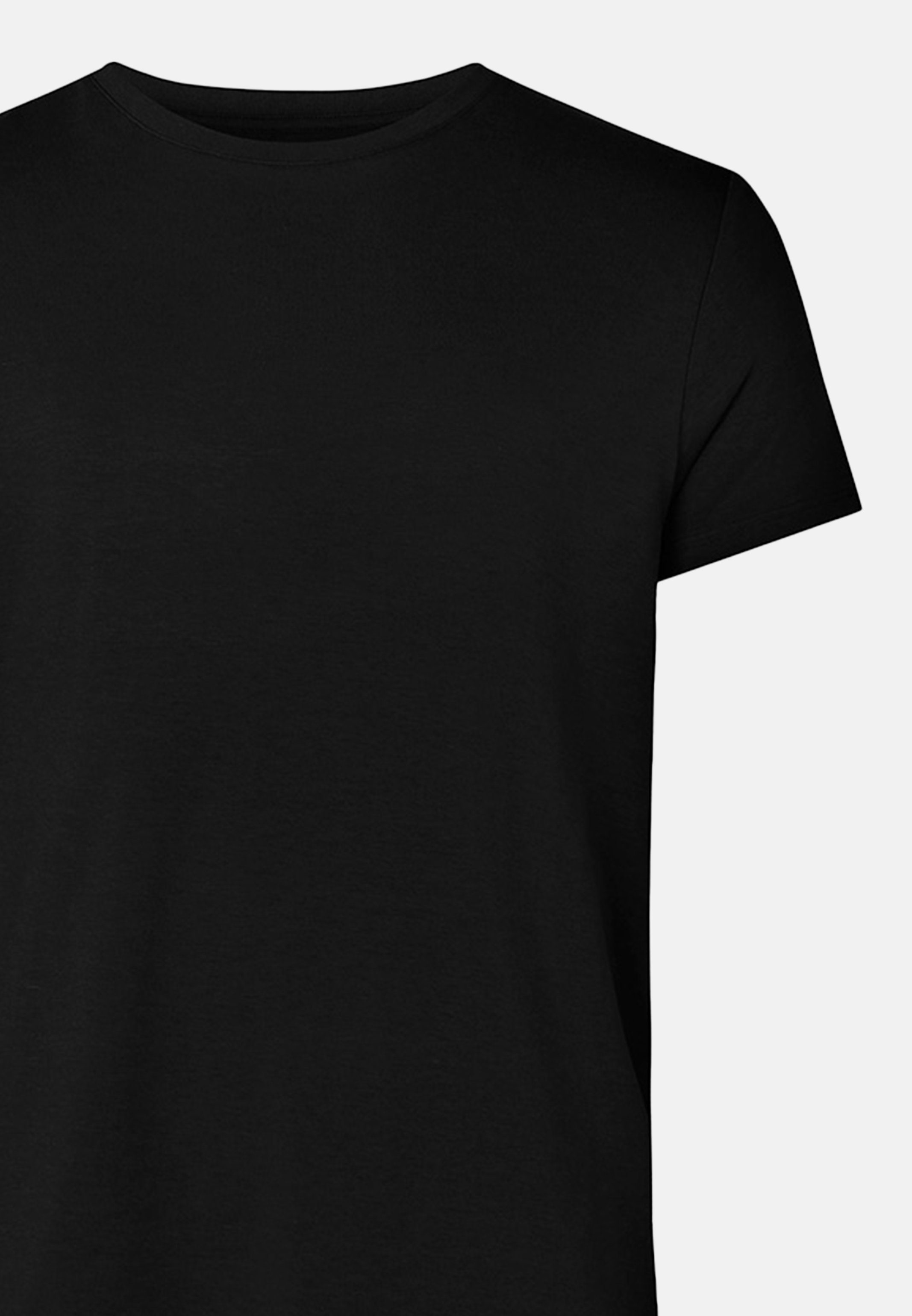 2-St) - 2er Shirt Schwarz kurzarm Pack Unterhemd (Spar-Set, Resteröds Unterhemd / Bamboo