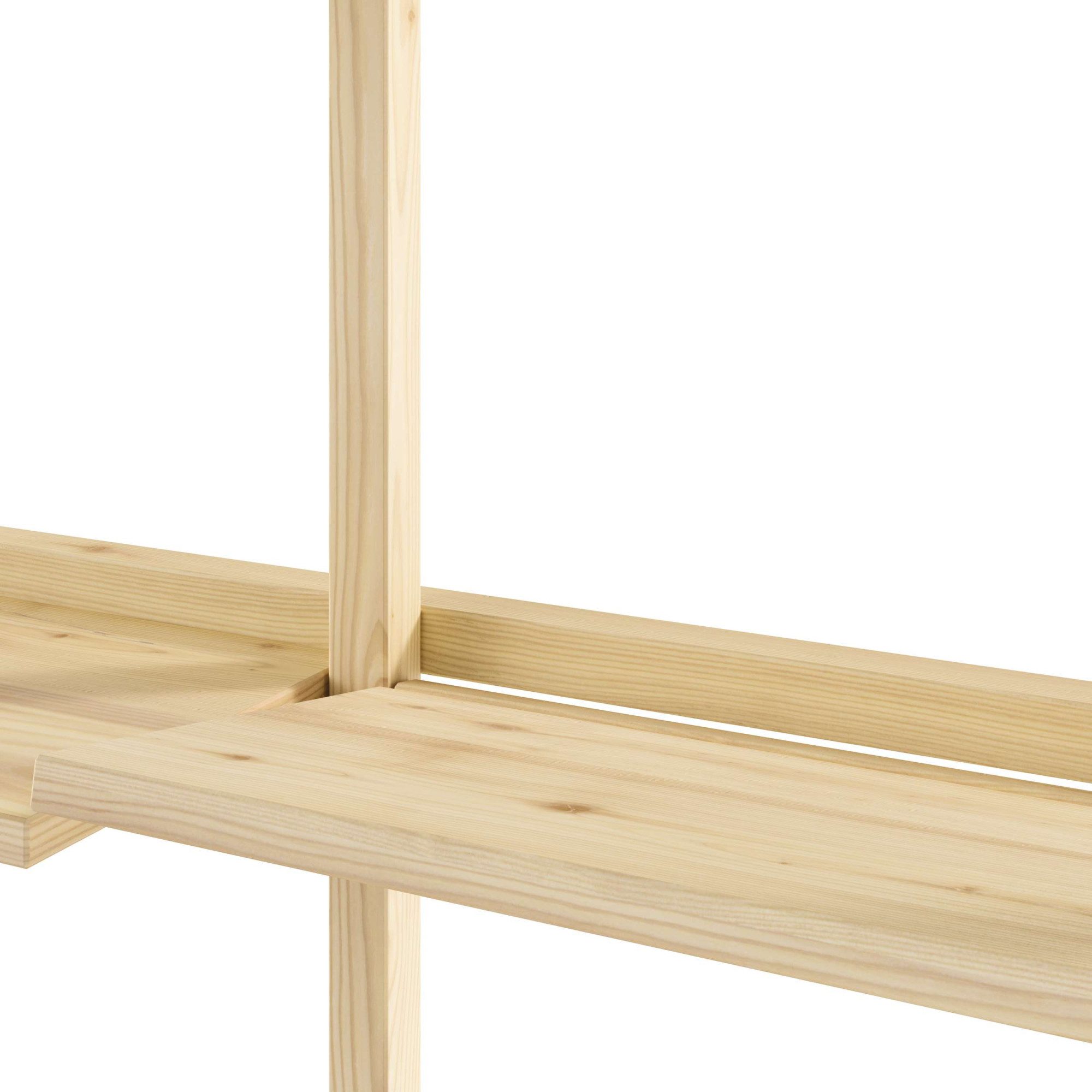 Karup Design Wandregal Groove Shelving Wide, Wandregal, Aufbewahrung, Deko, Platzsparend, inkl. 6 Abnehmbare Regalböden aus FSC®-zertifiziertem Massivholz