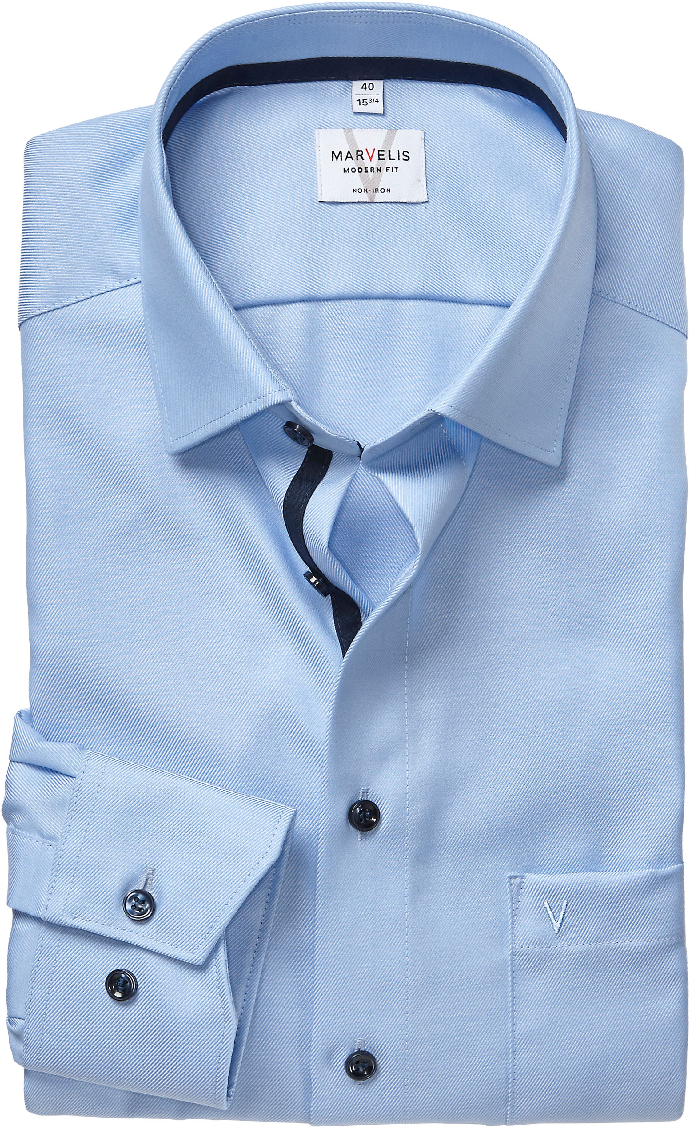 MARVELIS Langarmhemd Businesshemd, New-Kentkragen, modern fit günstig online kaufen