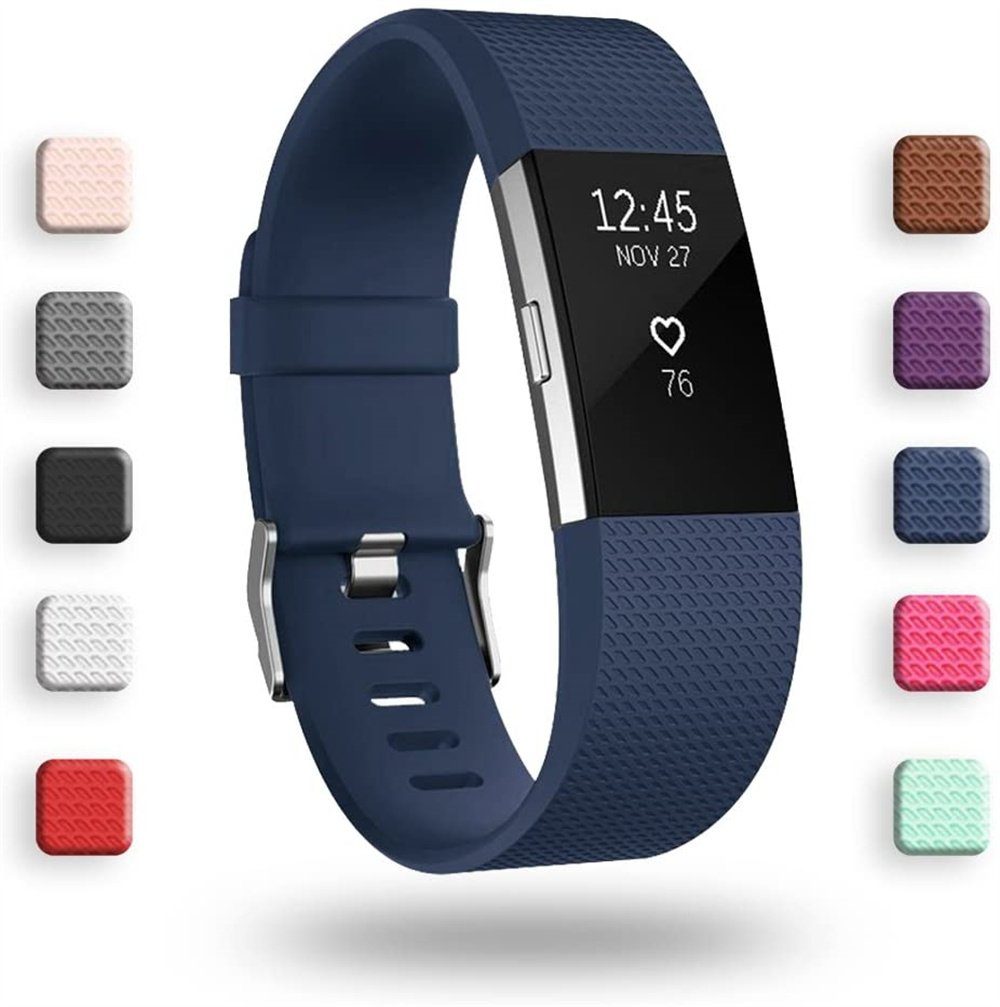 ELEKIN Smartwatch-Armband Ersatzbänder, kompatibel mit Fitbit Charge 2, Classic & Special Königsblau