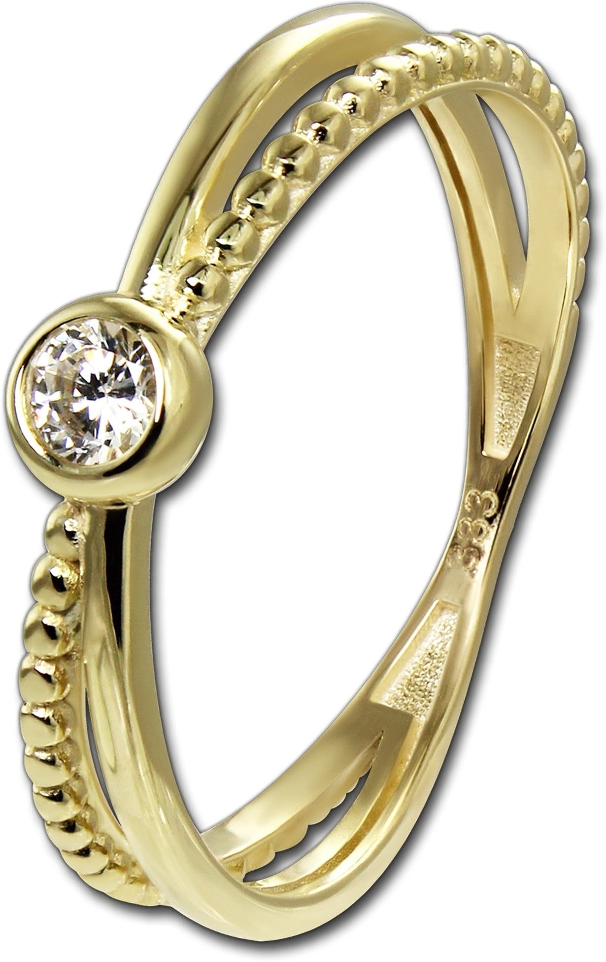 GoldDream Goldring GoldDream Gold Ring Crossed Gr.56, Fingerring 333 Gelbgold - 8 Karat Crossed Damen Ringschmuck