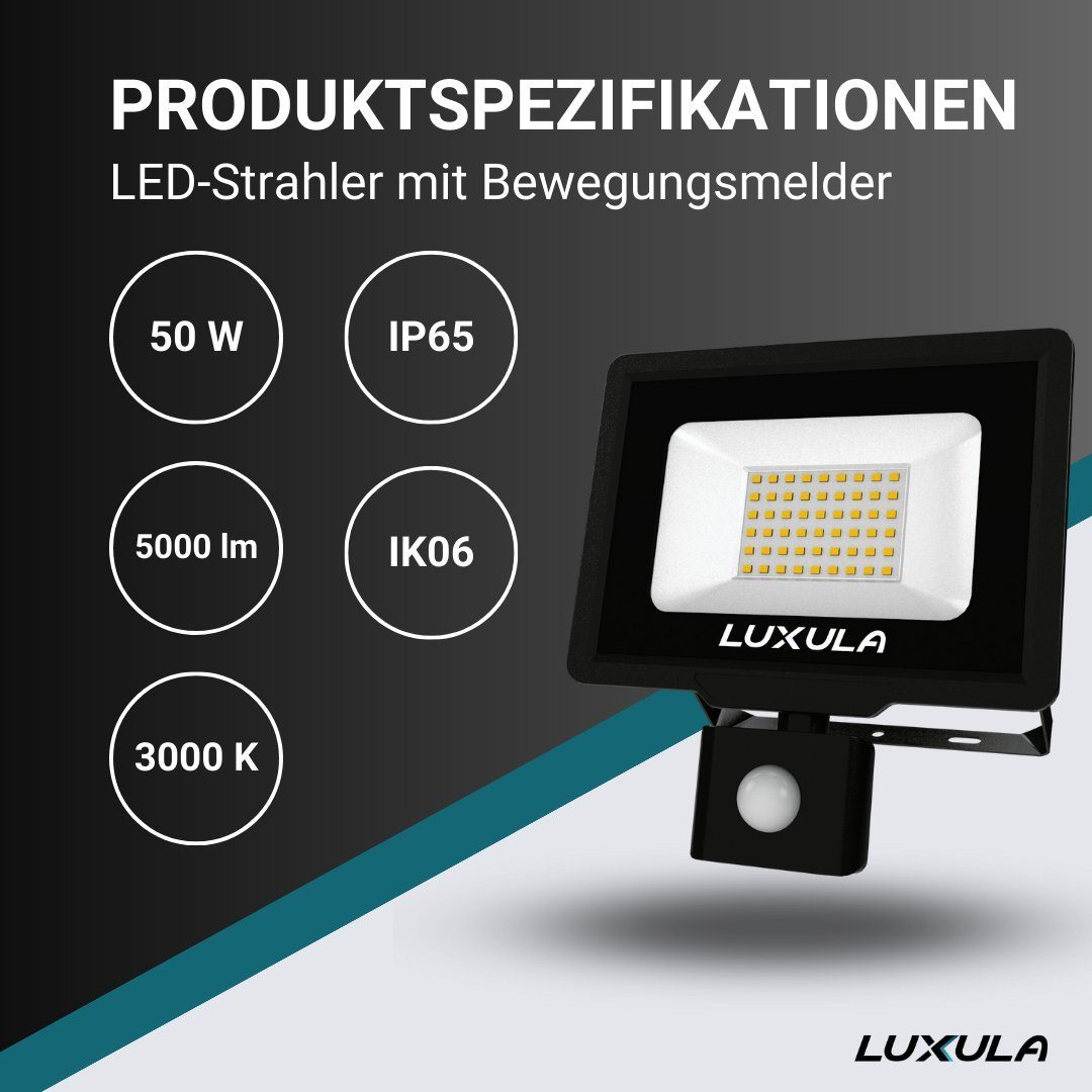 LUXULA LED Flutlichtstrahler LED-Fluter mit Bewegungsmelder, günstig online kaufen