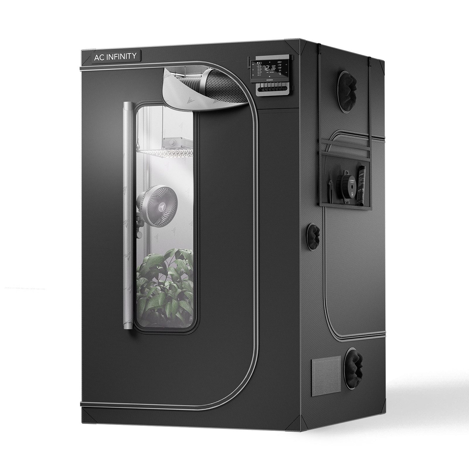 AC INFINITY Gewächshaus AC Infinity CLOUDLAB Advance Growzelt, BxTxH: 150 x 150 x 200 cm, BxLxH: 150 x 150 x 200 cm, CLOUDLAB 866 mit 2000D Mylar