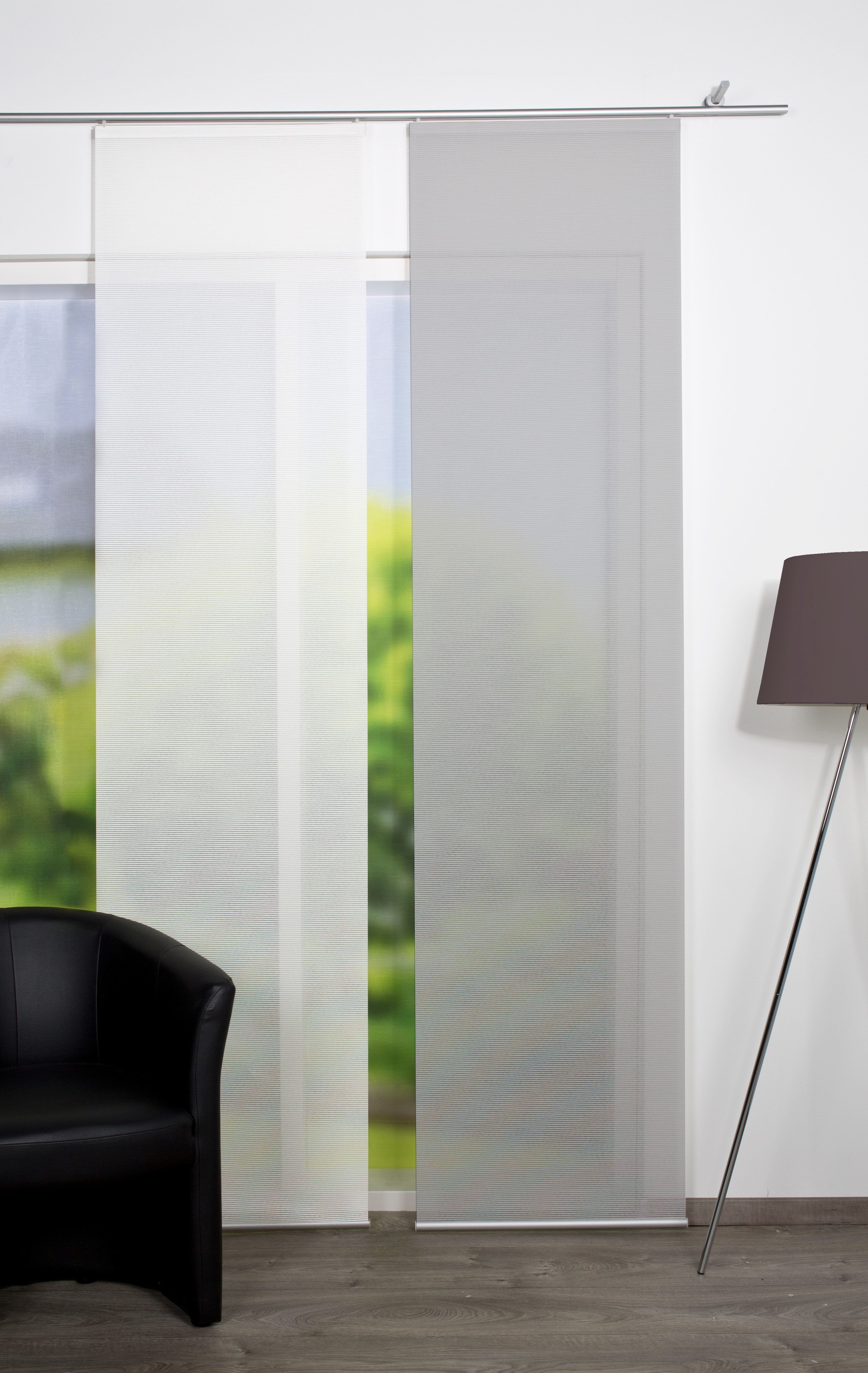 Vision S Schiebegardine ROM (1 St), Paneelwagen, halbtransparent, Schiebevorhang, Uni, Bambus