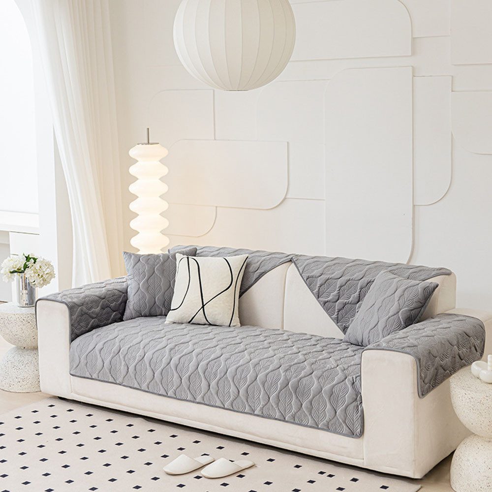 NUODWELL Sofabezug Sofabezug Samt 1 2 3 4 Sitzer, Weicher Anti-Rutsch Sofaü günstig online kaufen