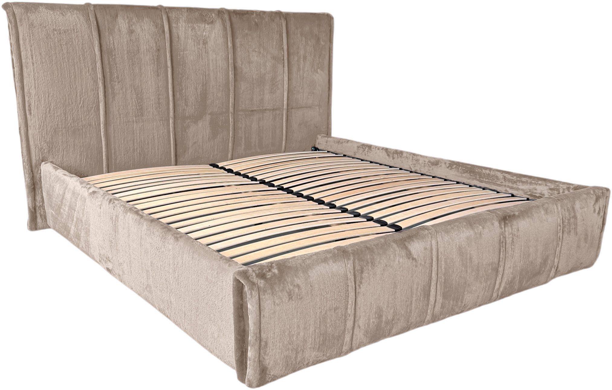 OTTO home Polsterbett EVELLINA in der Größe 180x200 cm, mit flauschigem Stoff bezogen, wahlweise mit Lattenrost und King-Matratze (28cm) – Bild 3 von 5