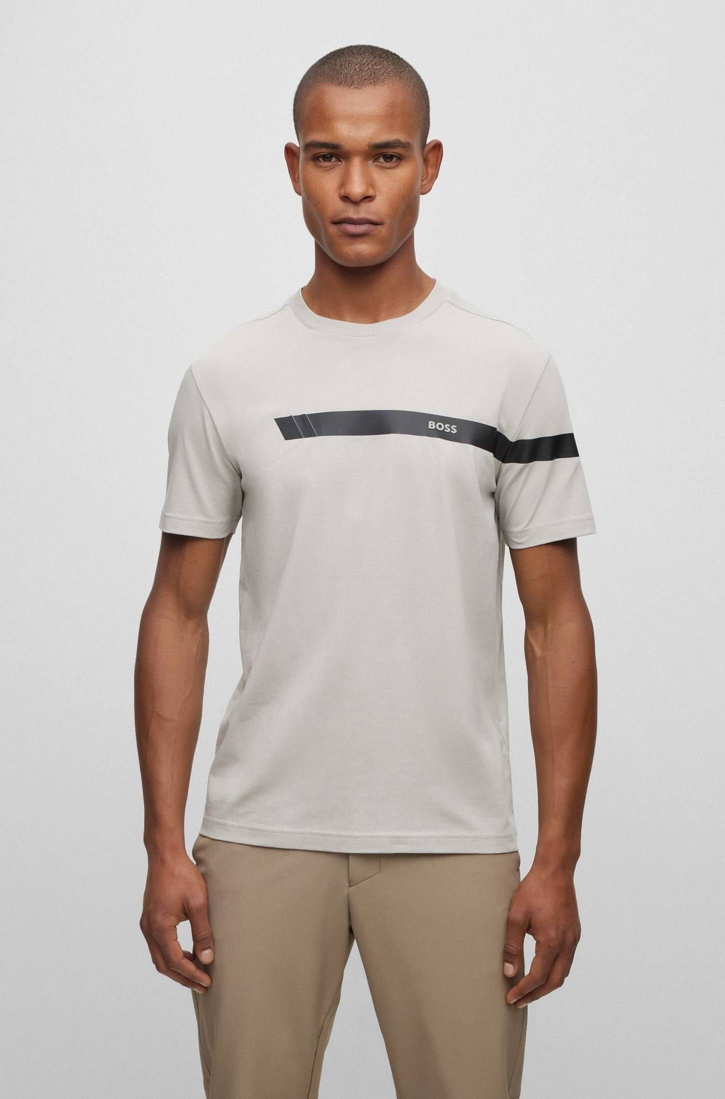 (1-tlg) BOSS T-Shirt TEE T-Shirt Regular Herren grau 2 (13) Fit