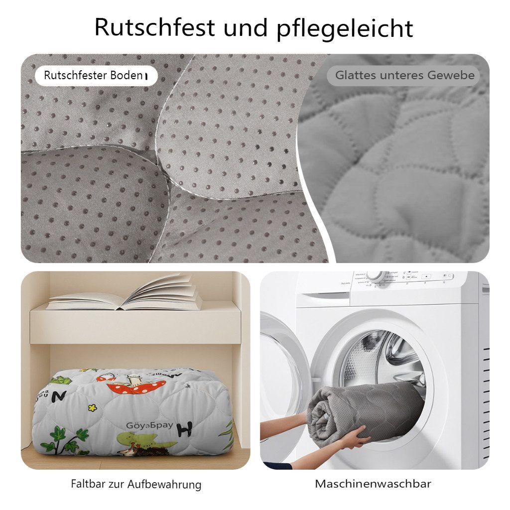 Comomy Spielmatte (125*125 cm, 1-St., Krabbelmatte Boden Spielunterlage Lau günstig online kaufen