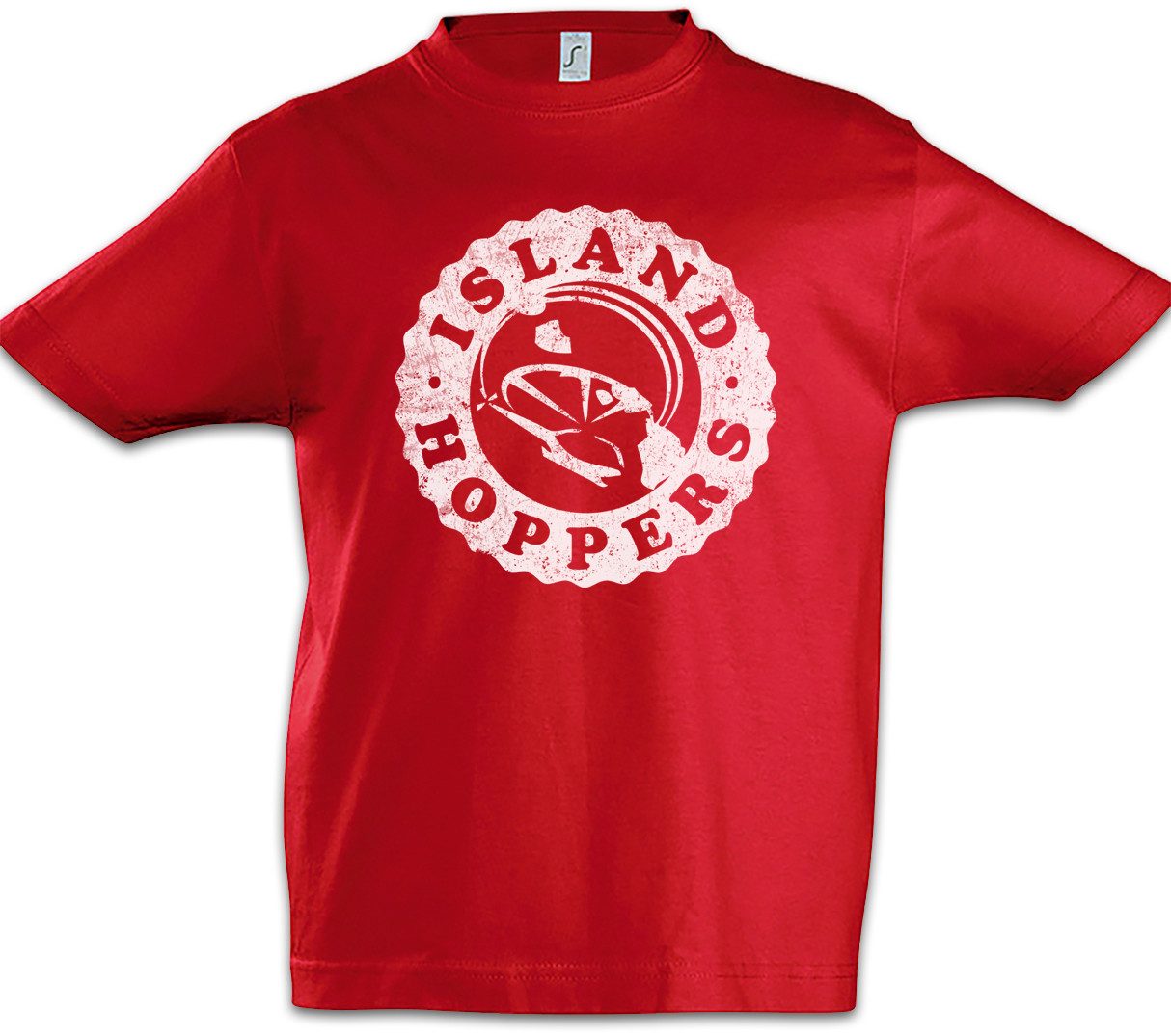 Print-Shirt Island Hoppers Logo Kinder T-Shirt Tom Tv Selleck Hawaii Magnum TV