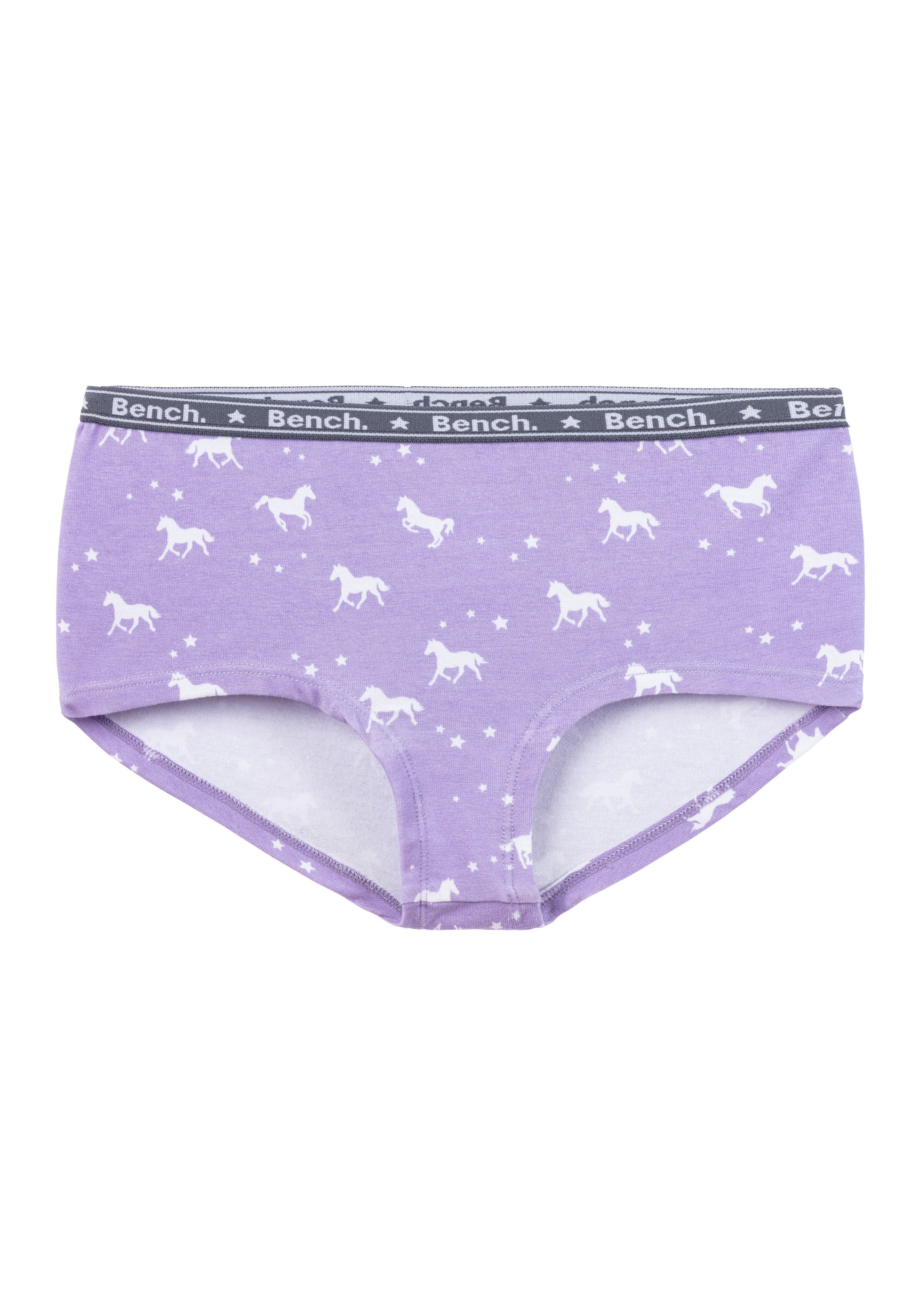 Bench. Panty (Packung, 4-St) grau mit Pferdedruck in gestreift und