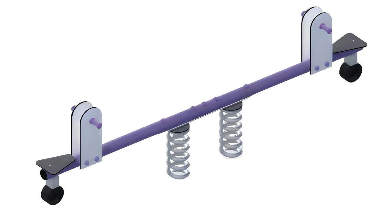 JVmoebel Federwippe Bunte Federwippe aus robustem Material für den Spielplatz (Balancierwippe) Made in Europa