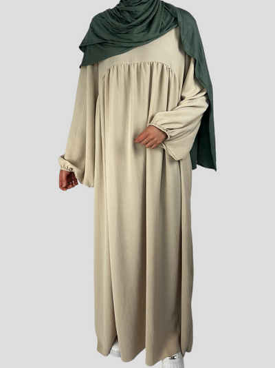 Aymasal Ballonkleid Abaya Inaya Ballonärmel Kleid Islamische Gebetskleidung Kaftan Jazz Langarm Kleid Ideales Sommerkleid