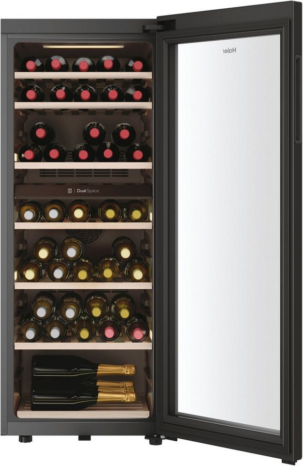 Haier Weinkühlschrank HWS77GDAU1, für 77 Standardflaschen á 0,75l, Für 77  Flaschen / Höhe: 127 cm / Breite: 49,7 cm