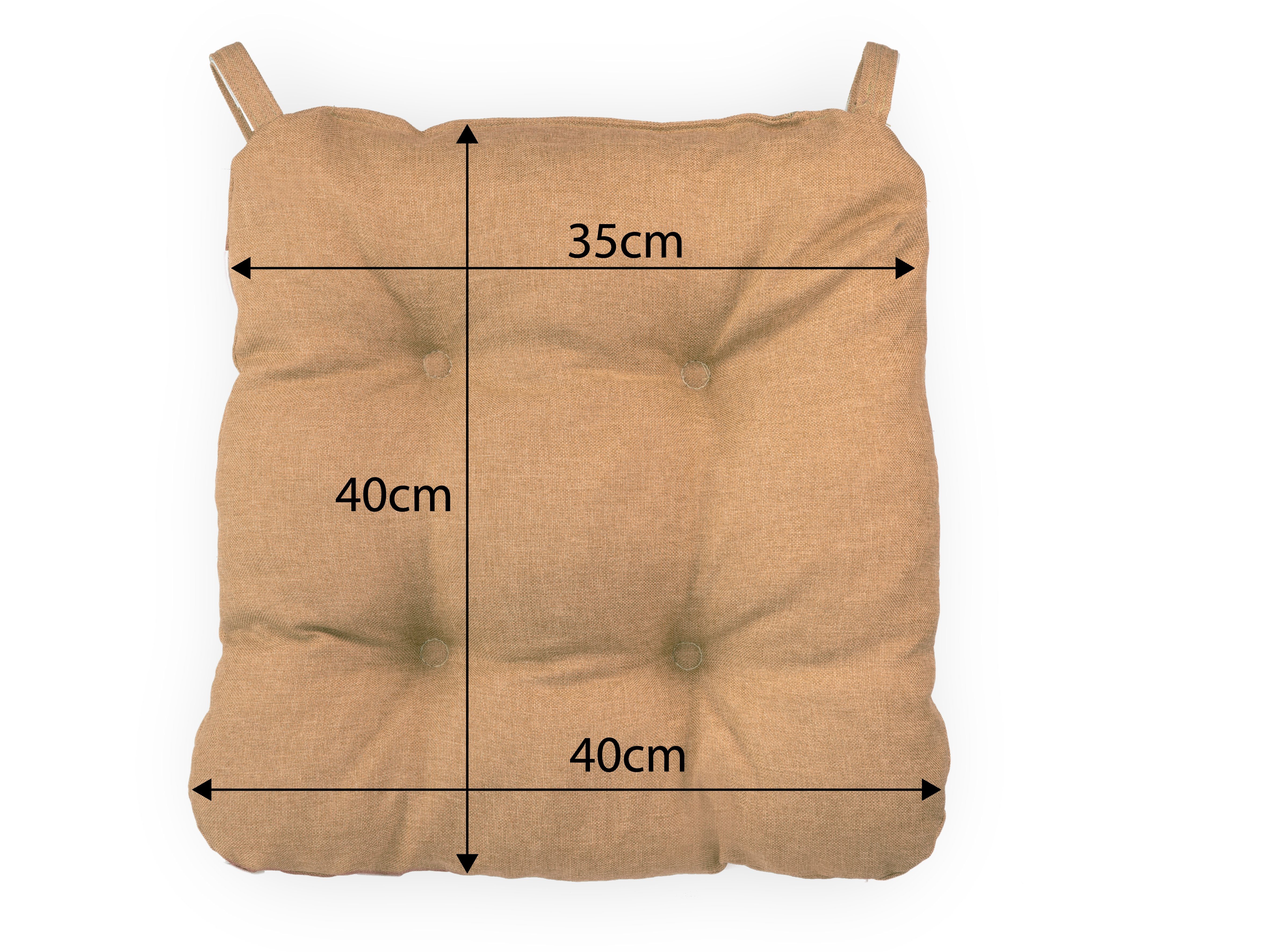 sunnypillow Stuhlkissen 4er Set Stuhlkissen mit Klettverschluss Maße: 40/35x40x8cm