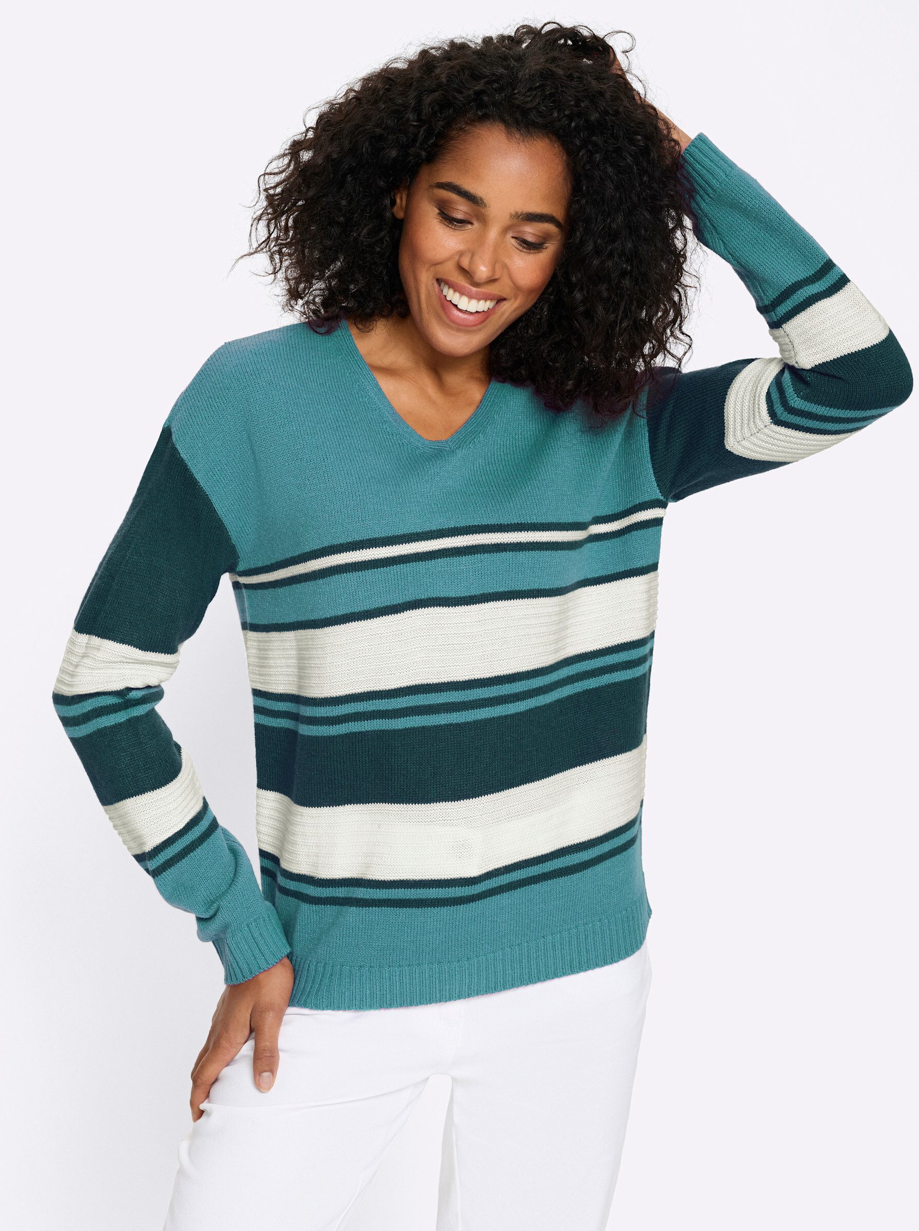 Sieh an! Strickpullover Langarm-Pullover Langarm Jersey günstig online kaufen