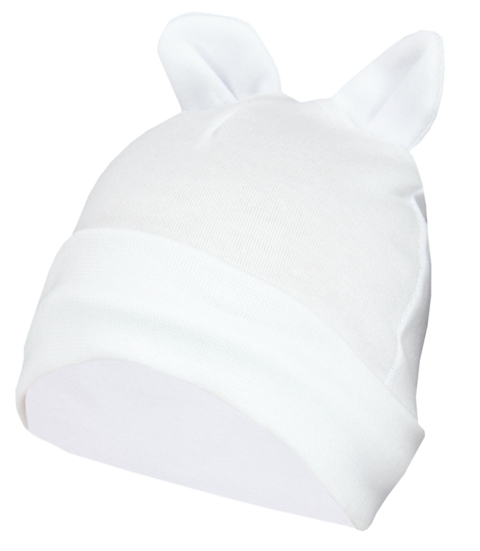 TupTam Baby mit Erstlingsmütze Pack Ohren 2er Grau Kaninchen Erstlingsmütze Weiß / TupTam