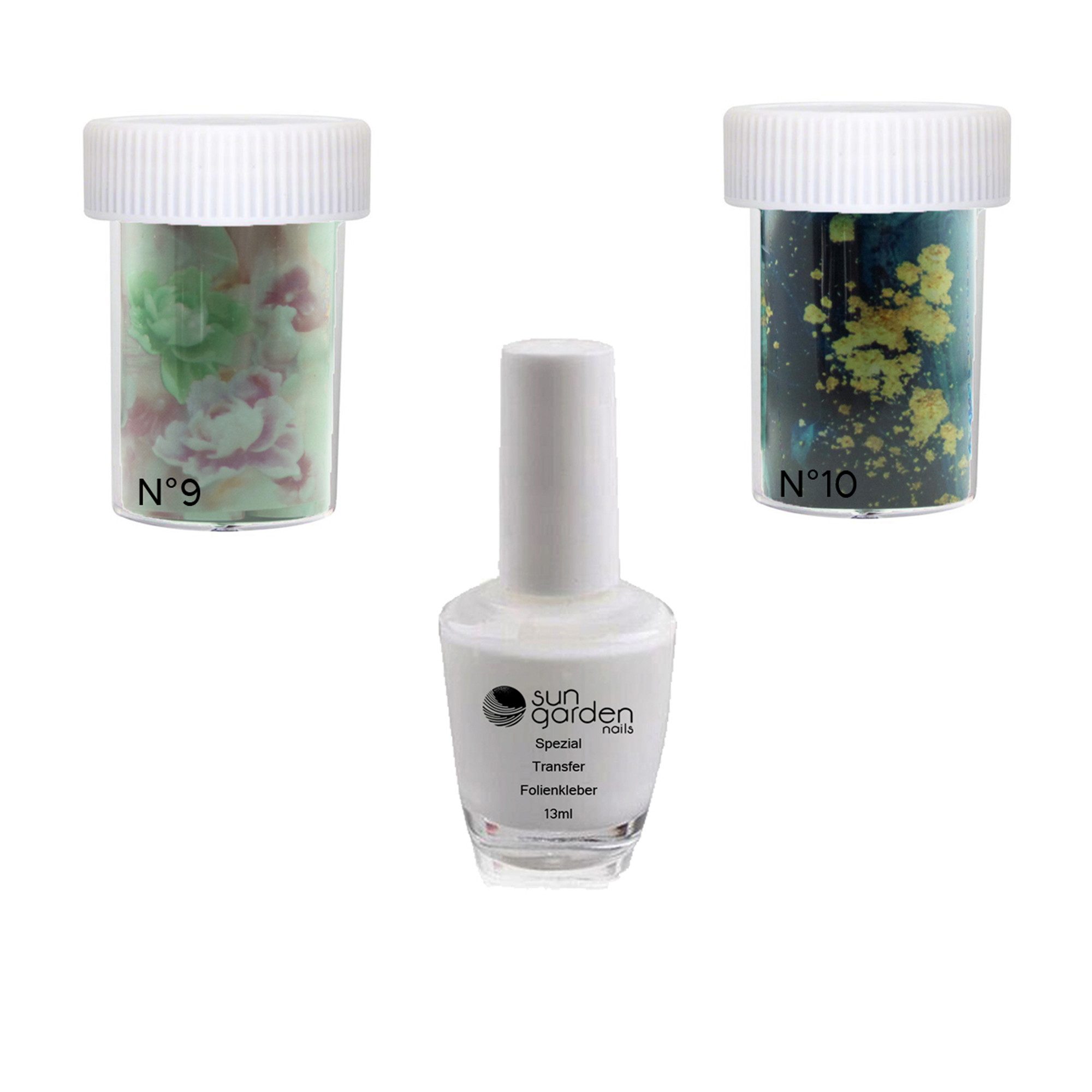 Nageldesign Zubehör Nailart Set Nagelfolie MARBLE SET 4 - 2 x Nail Folien + Spezial Kleber