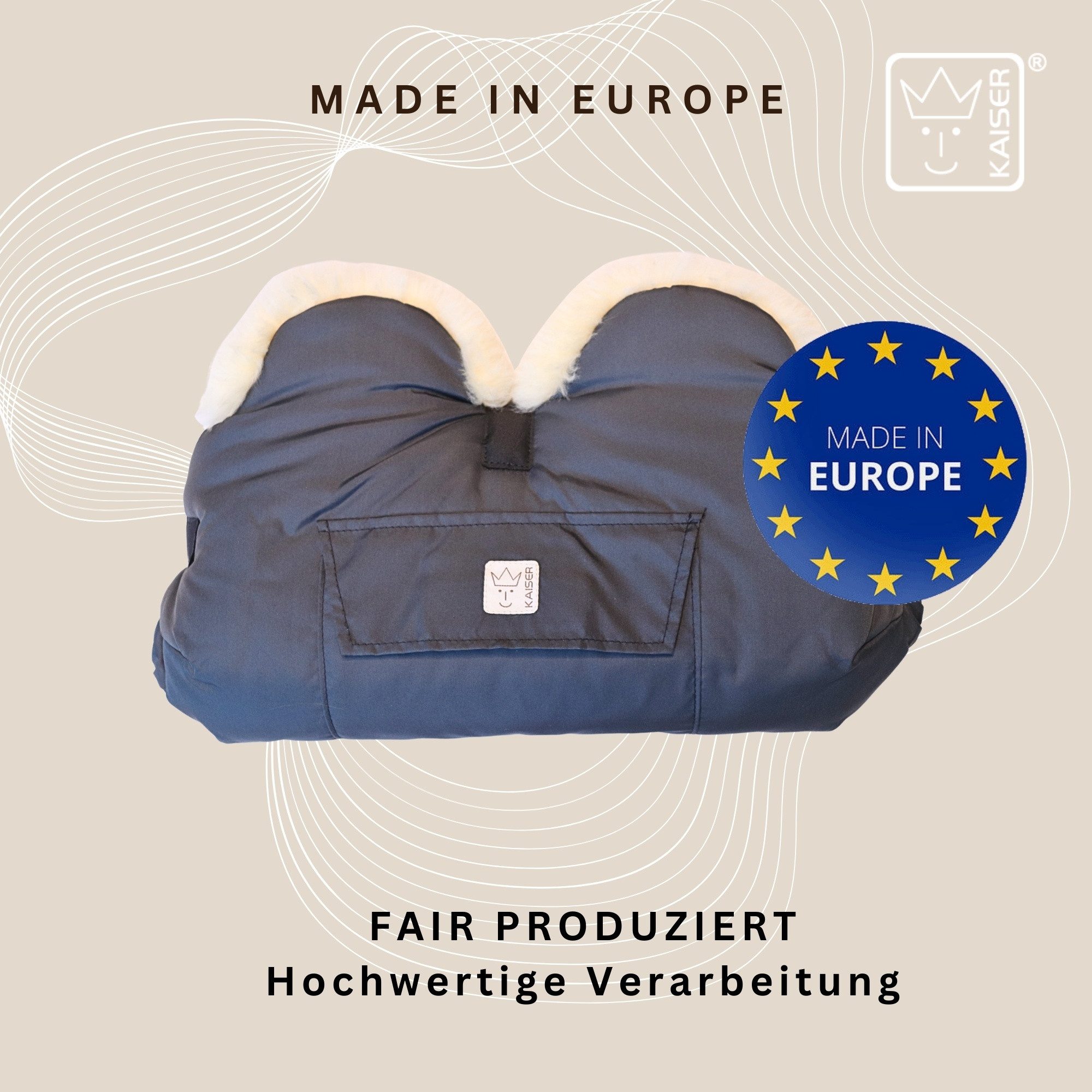 Kaiser Kinderwagen-Handwärmer Big Lammfell Handwärmer