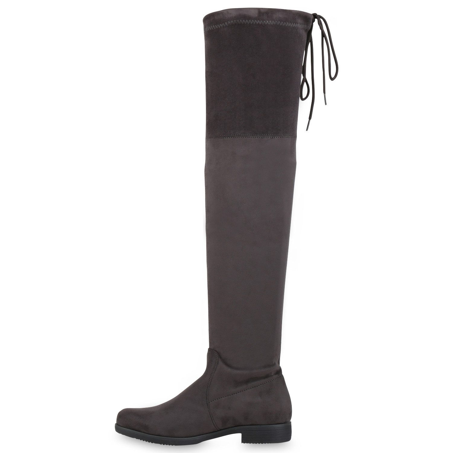 836321 ER A26[ER] Damen Stiefel Overkneestiefel Damen Overknees Leder-Optik günstig online kaufen