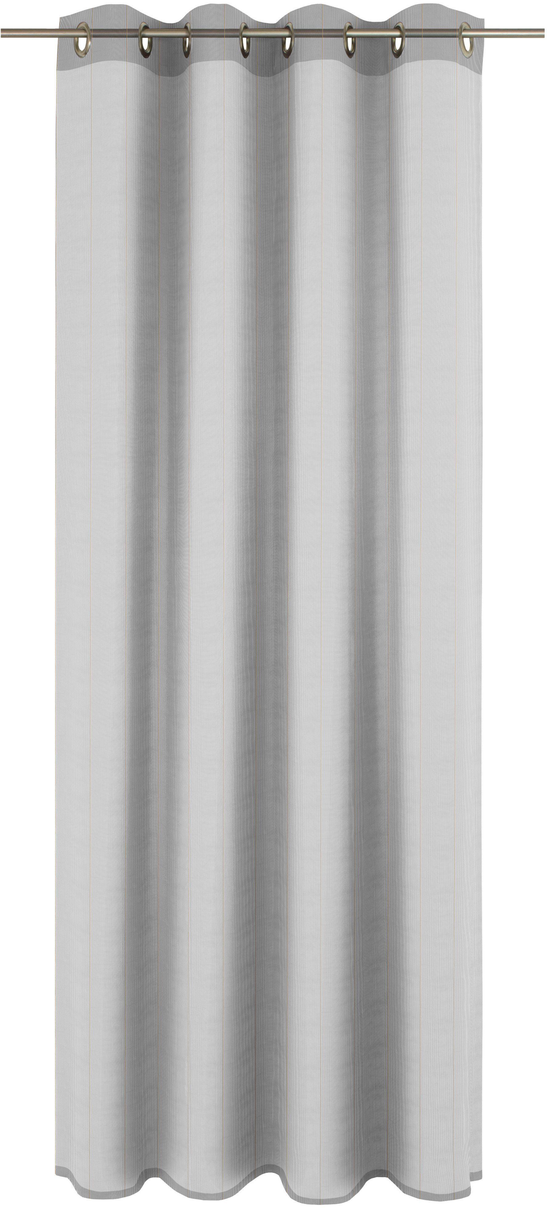 Wirth Gardine Chiara (1 St), Ösen, halbtransparent, Jacquard