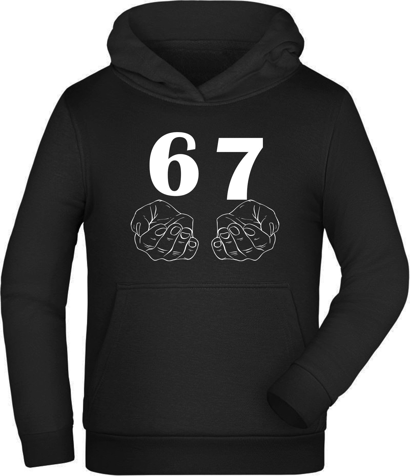 MyDesign24 Kapuzenpullover Kinder Hoodie Kapuzensweater mit six seven Aufdruck i764