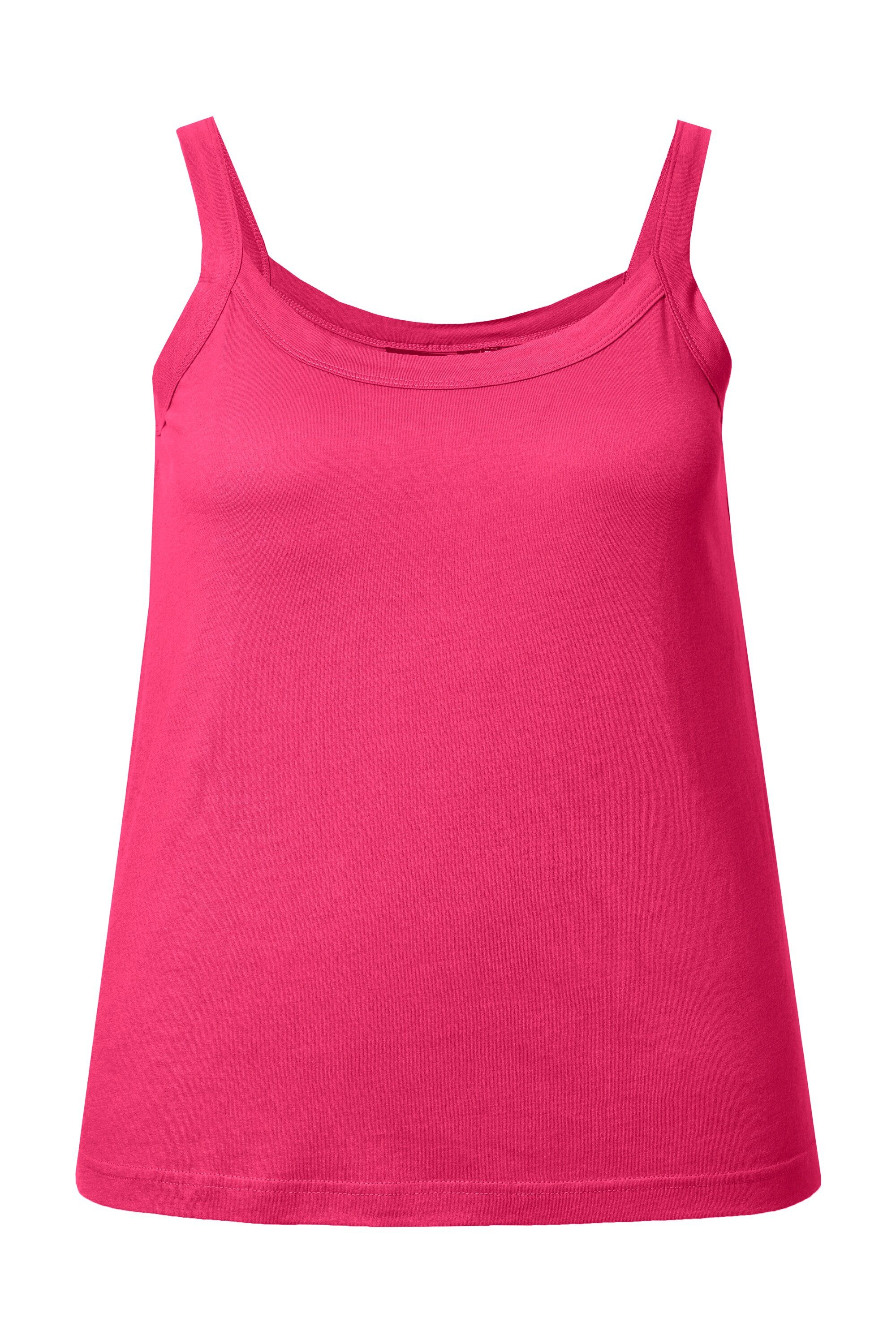 Ulla Popken Longtop Spaghettitop Rundhals Modalmix ärmellos günstig online kaufen