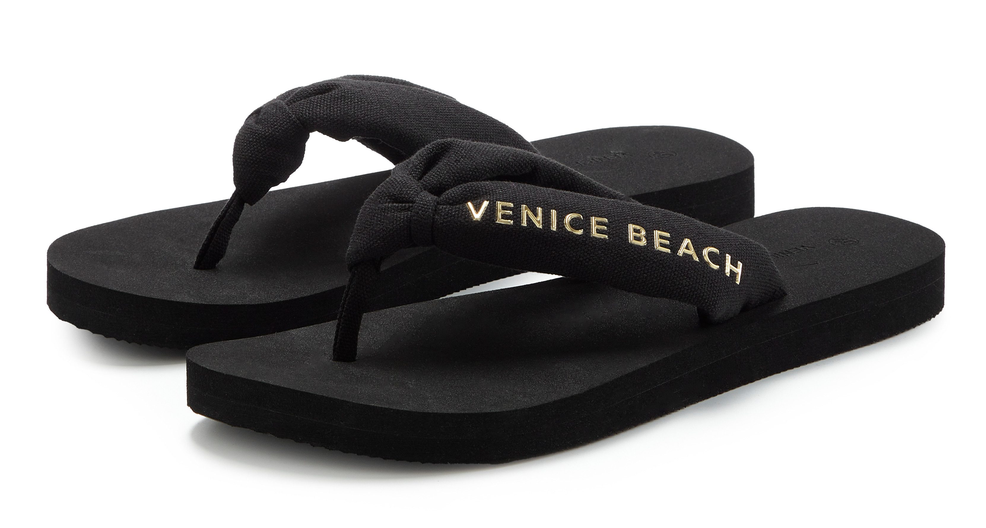 Venice Beach Badeschuhe, Badelatsche, Flip Flop, Sandale, Pantolette, Sommerschuhe Badezehentrenner NEU Zehentrenner mit wasserabweisender und leichter Sohle VEGAN